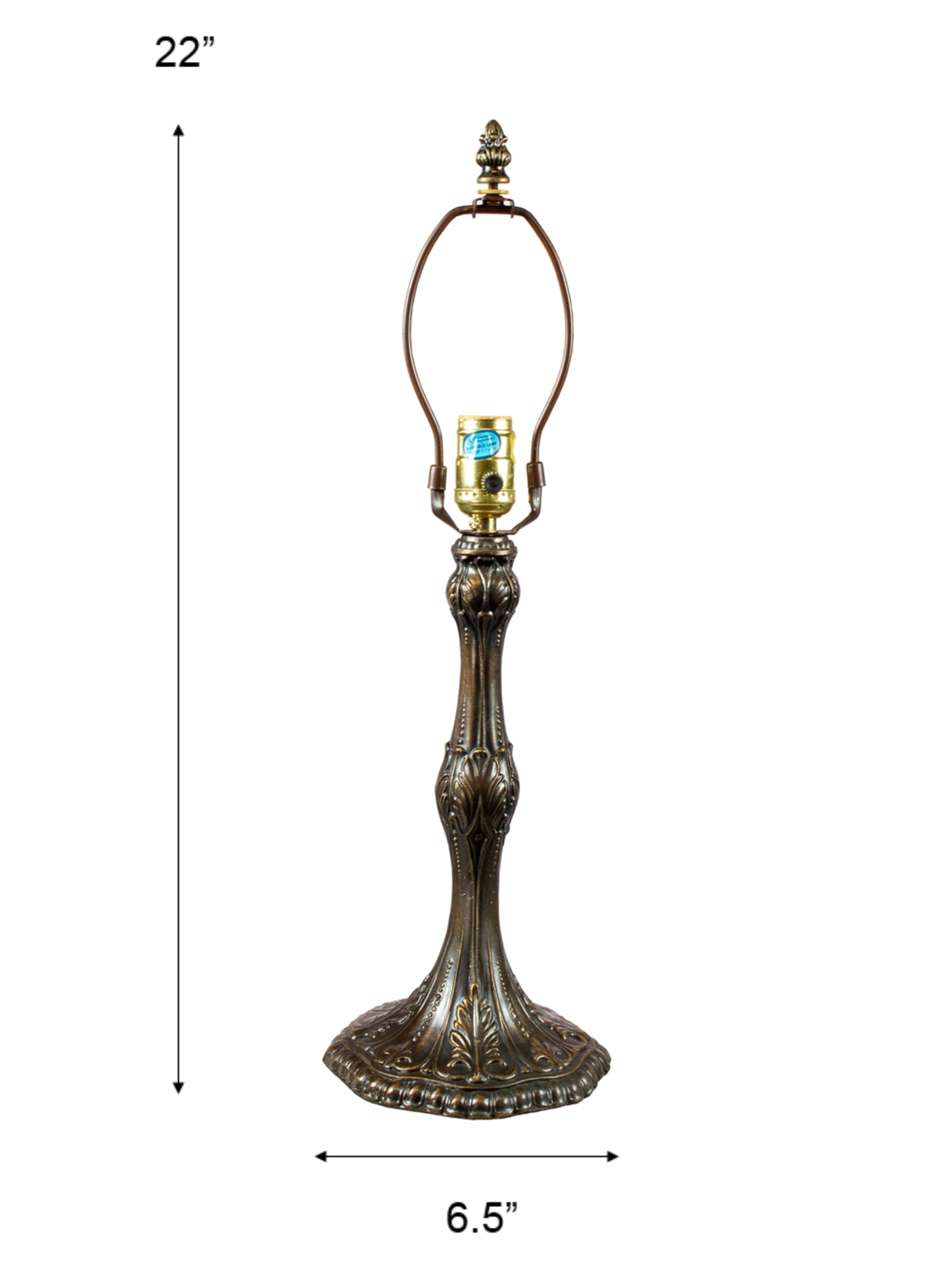 Pompeii 18.5" Tall Antique Brass Finish Metal Base