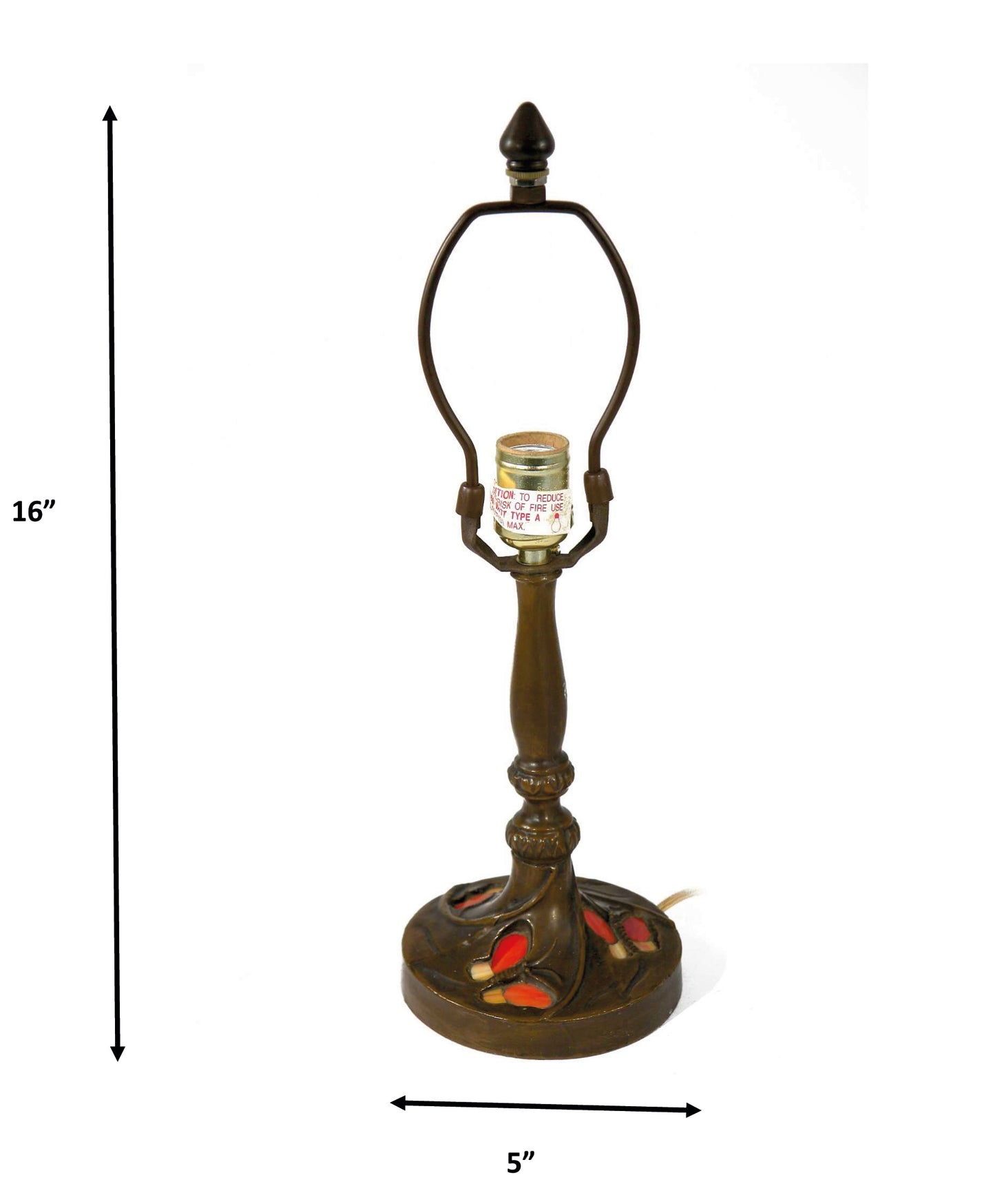 Butterfly 16" Tall Mosaic Antique Bronze Finish Metal Base