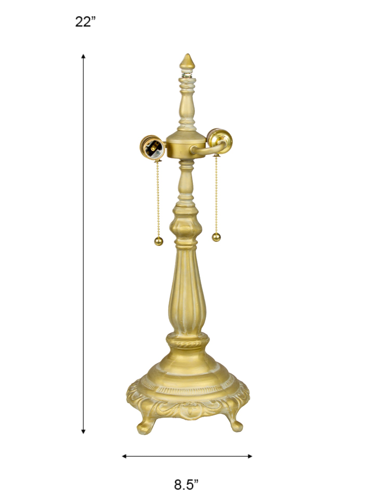 Serena 22" Tall Antique Gold Finish Metal Base