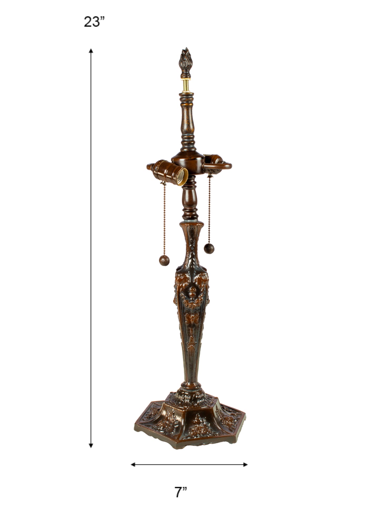 Lionness 23" Tall Antique Bronze Finish Metal Base