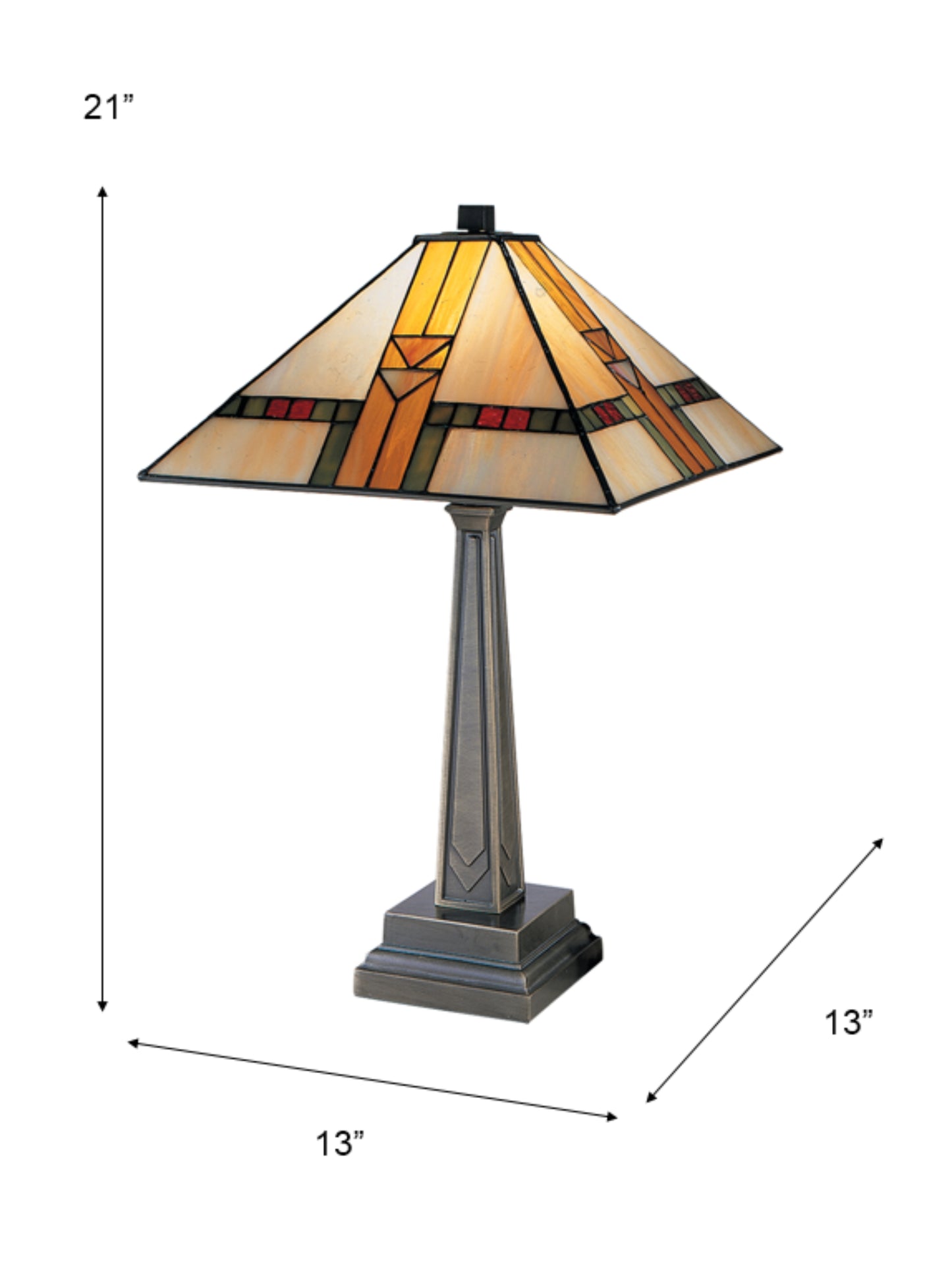 Edmund Mission Tiffany Table Lamp