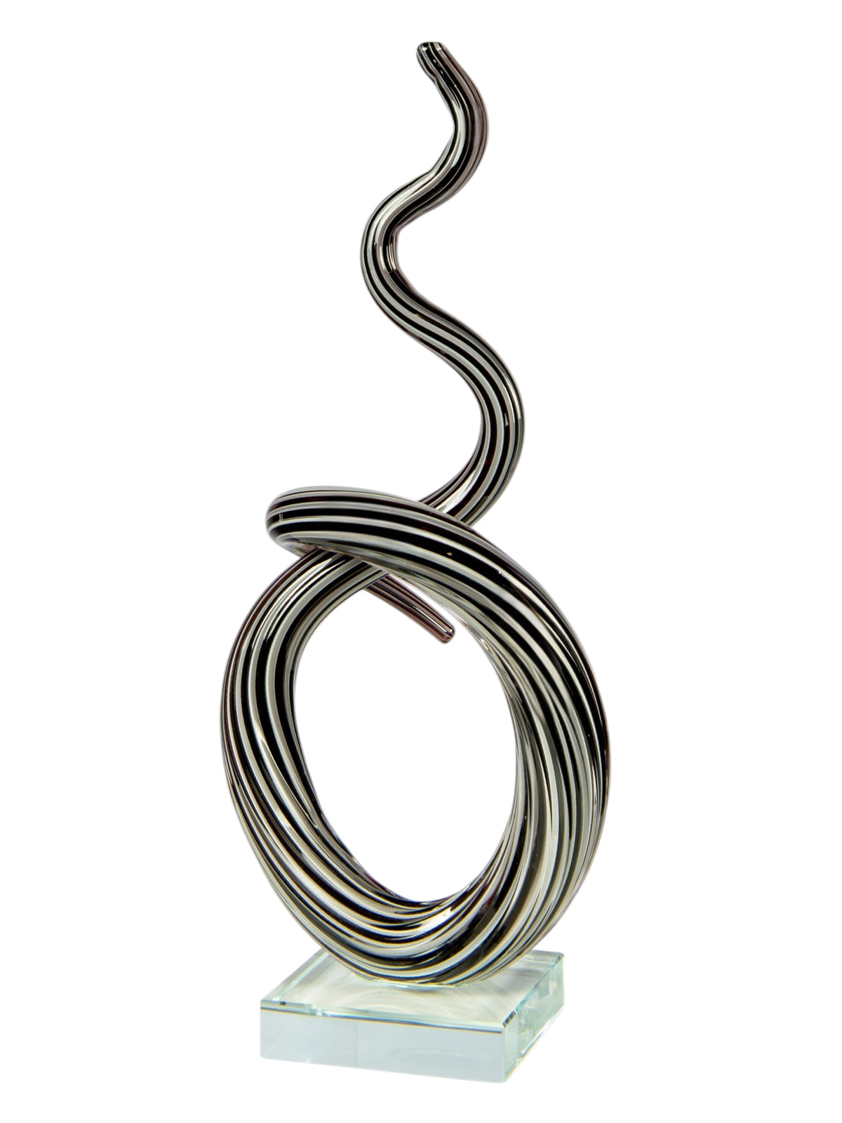 Dale Tiffany Midnight Ribbon 12.5" Tall Handcrafted Art Glass Sculpture
