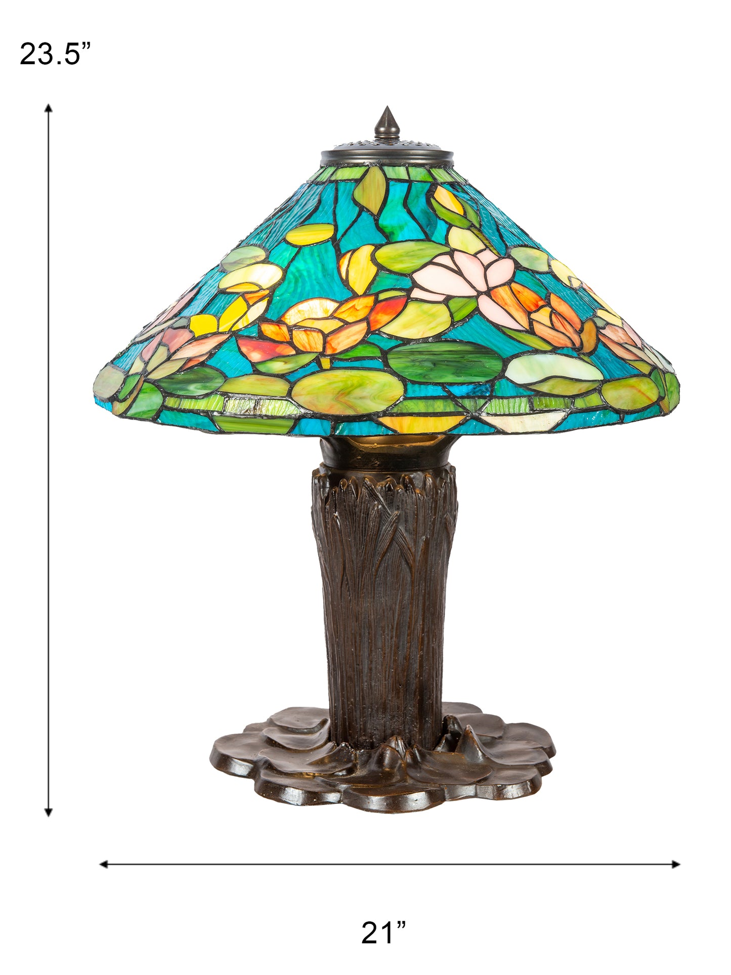 Kampton Water Lily Tiffany Table Lamp