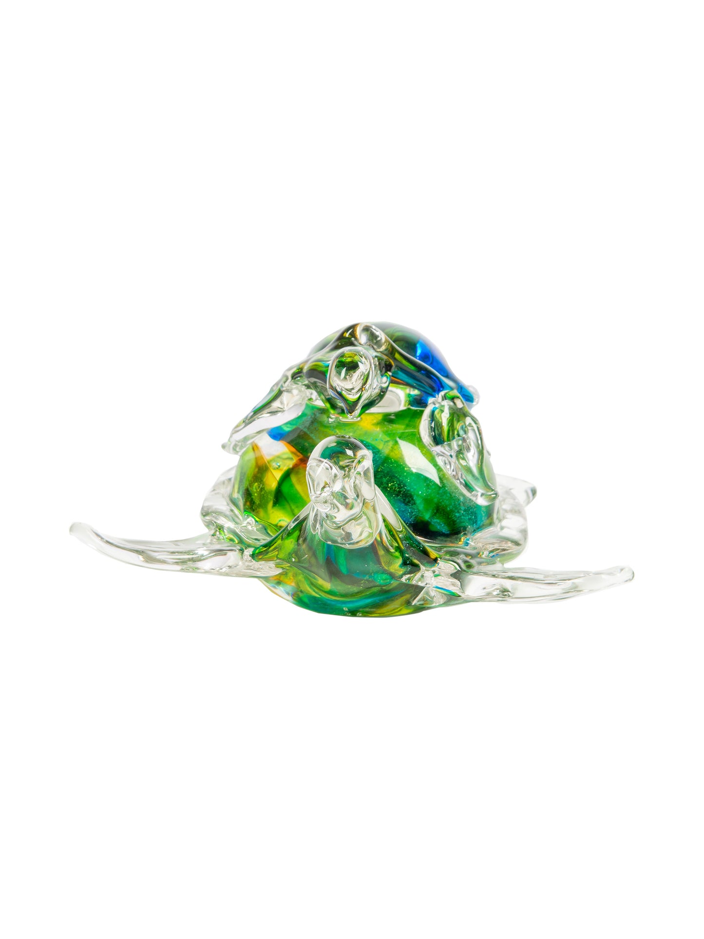Colorful Sea Turtle Handcrafted Art Glass Figurine