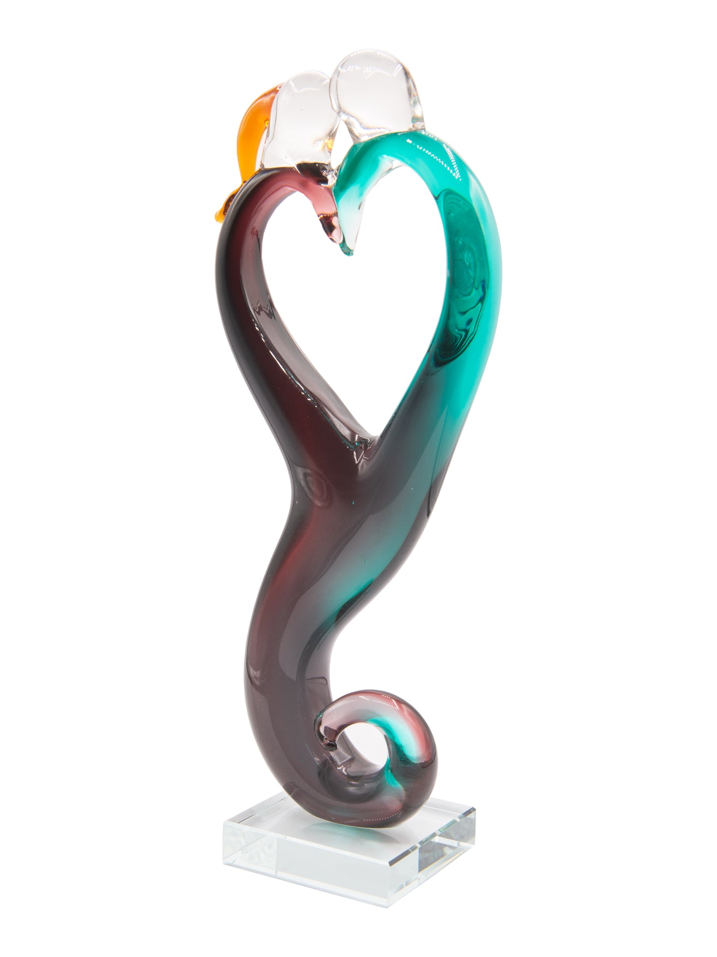 Unity Heart Handcrafted Art Glass Figurine
