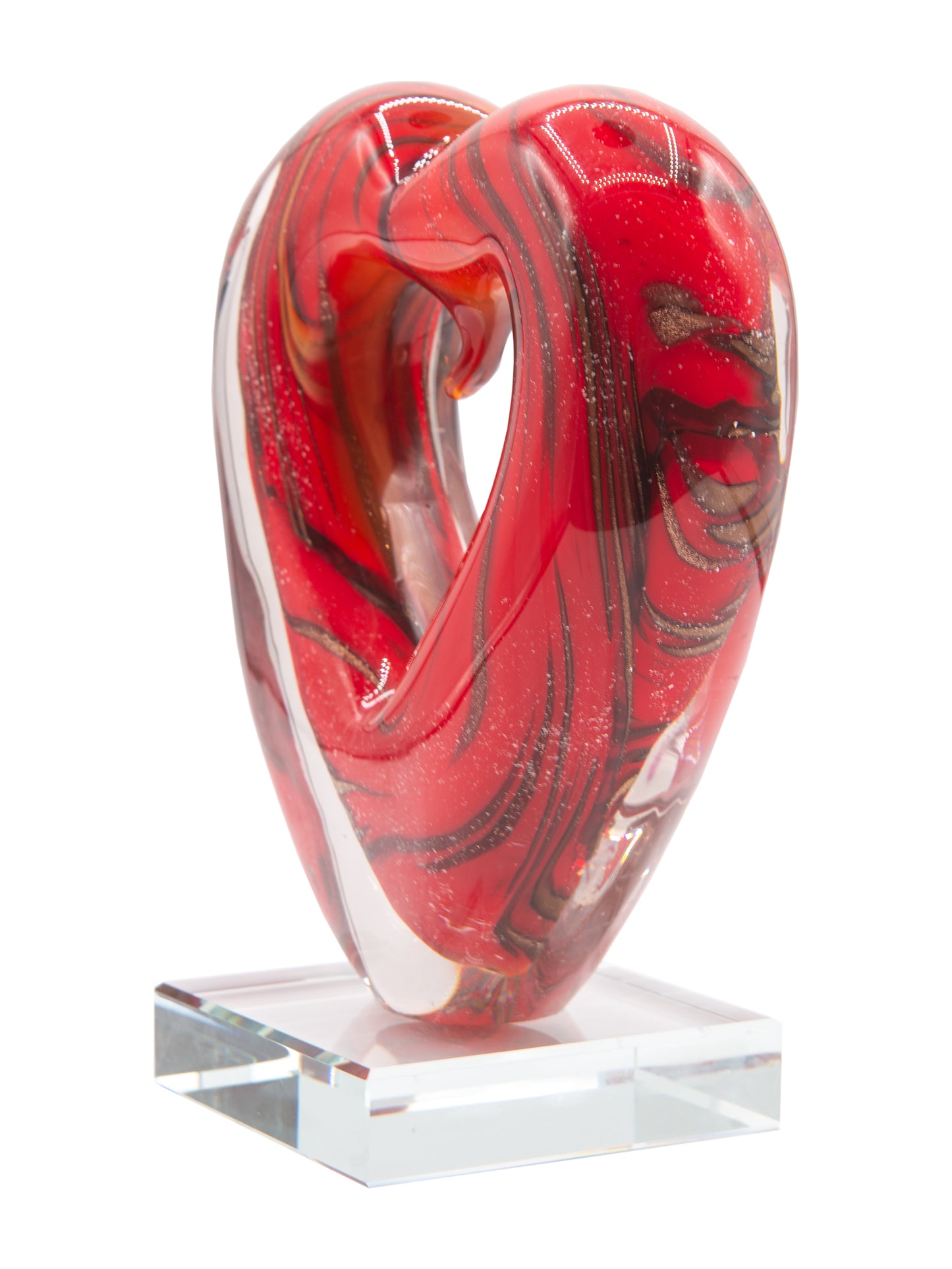 Rossa Heart Handcrafted Art Glass Figurine
