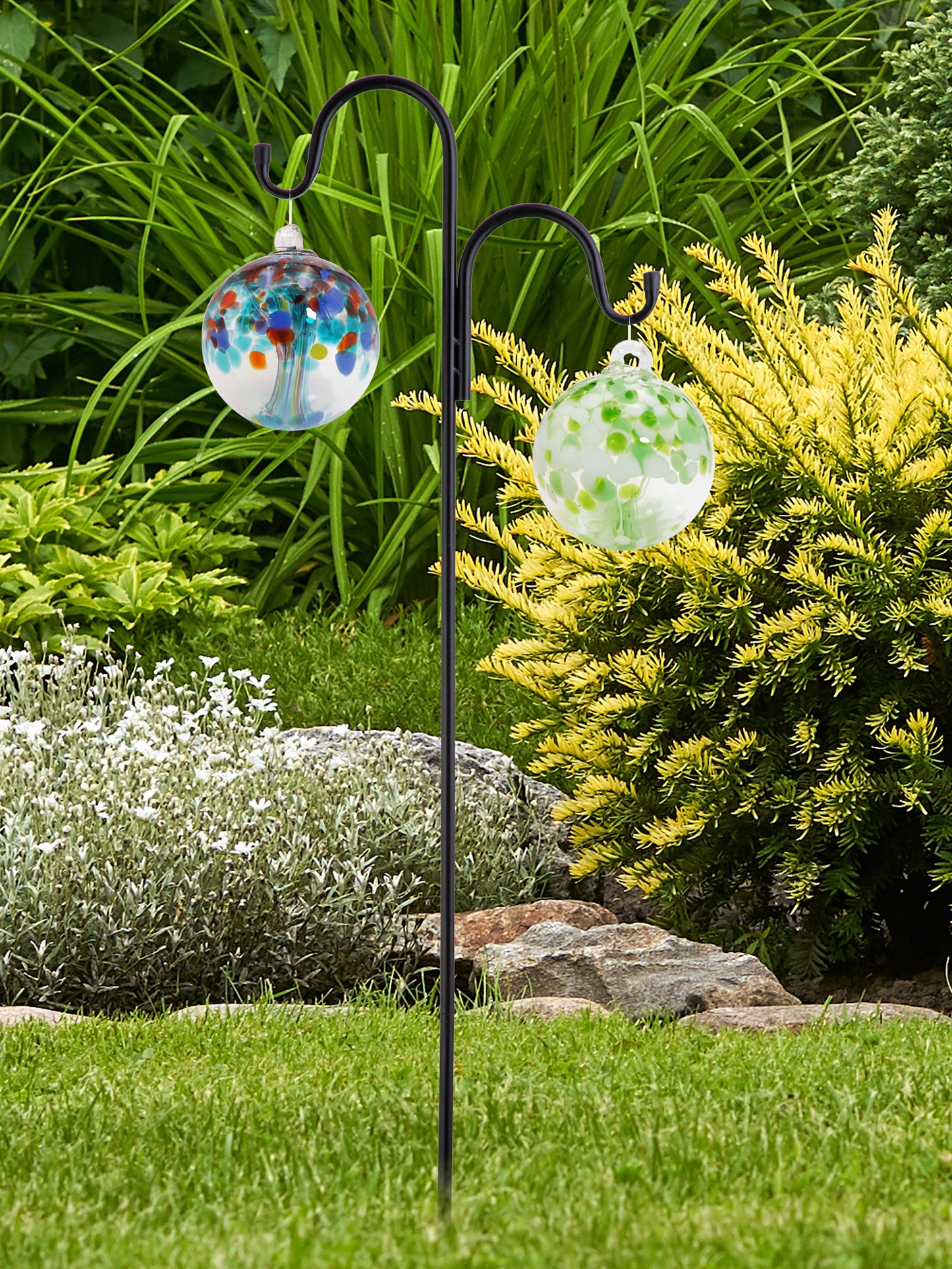 Rainbow Tree of Life Devotion 6 Inch Hand Blown Decorative Glass Ornament