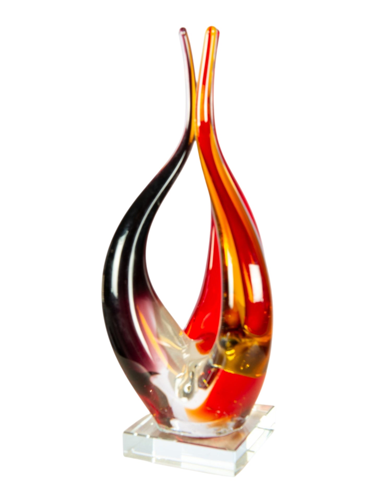 Phoenix Flame Handcrafted Art Glass Sculpture