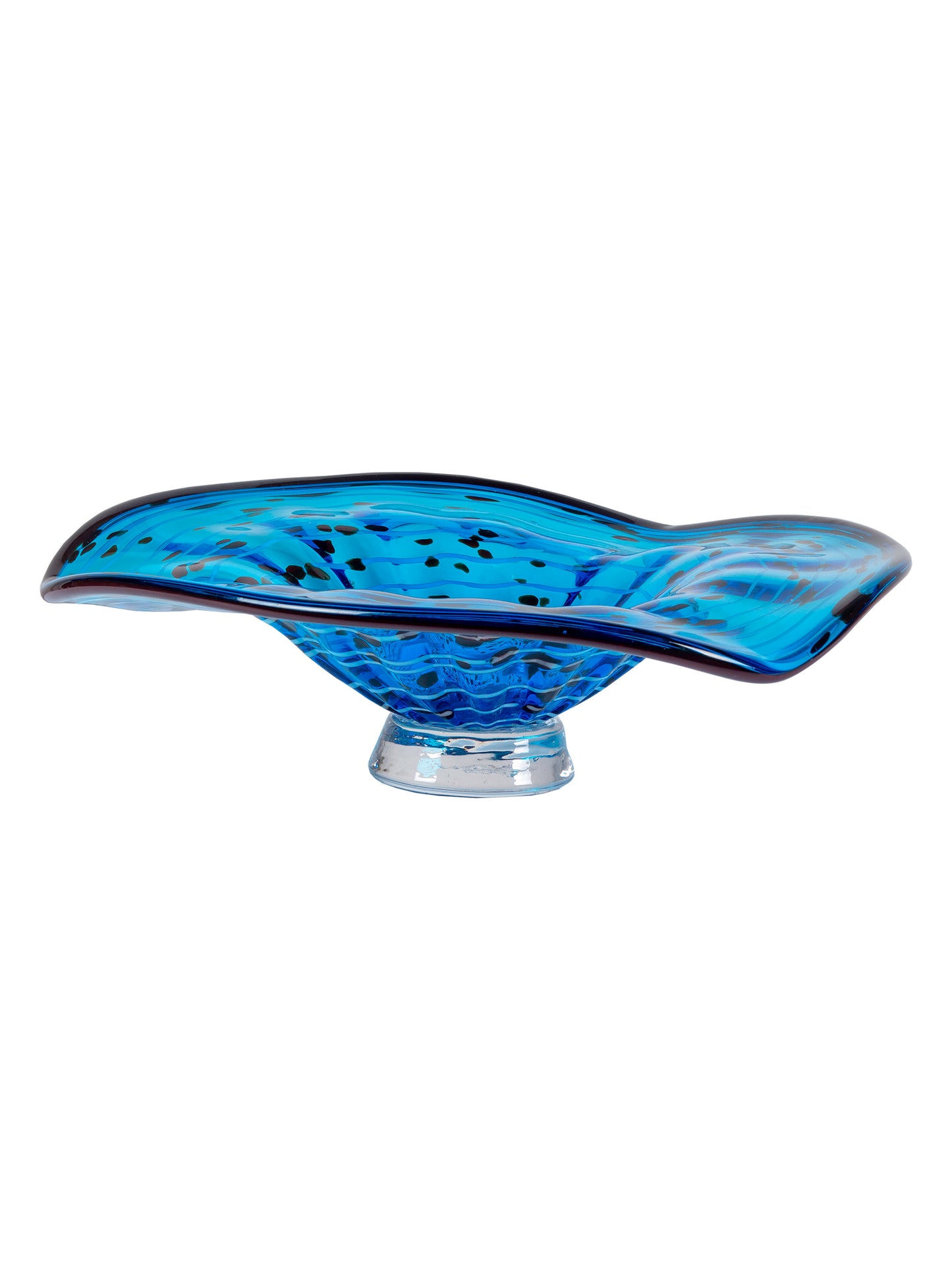 Wrightwood Blue Hand Blown Art Glass Wall Decor - 16 Inch