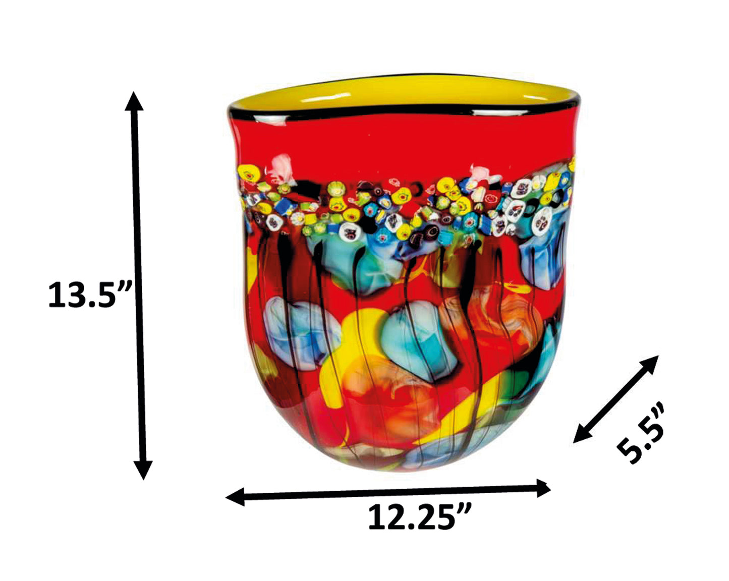 Morena Hand Blown Art Glass Vase
