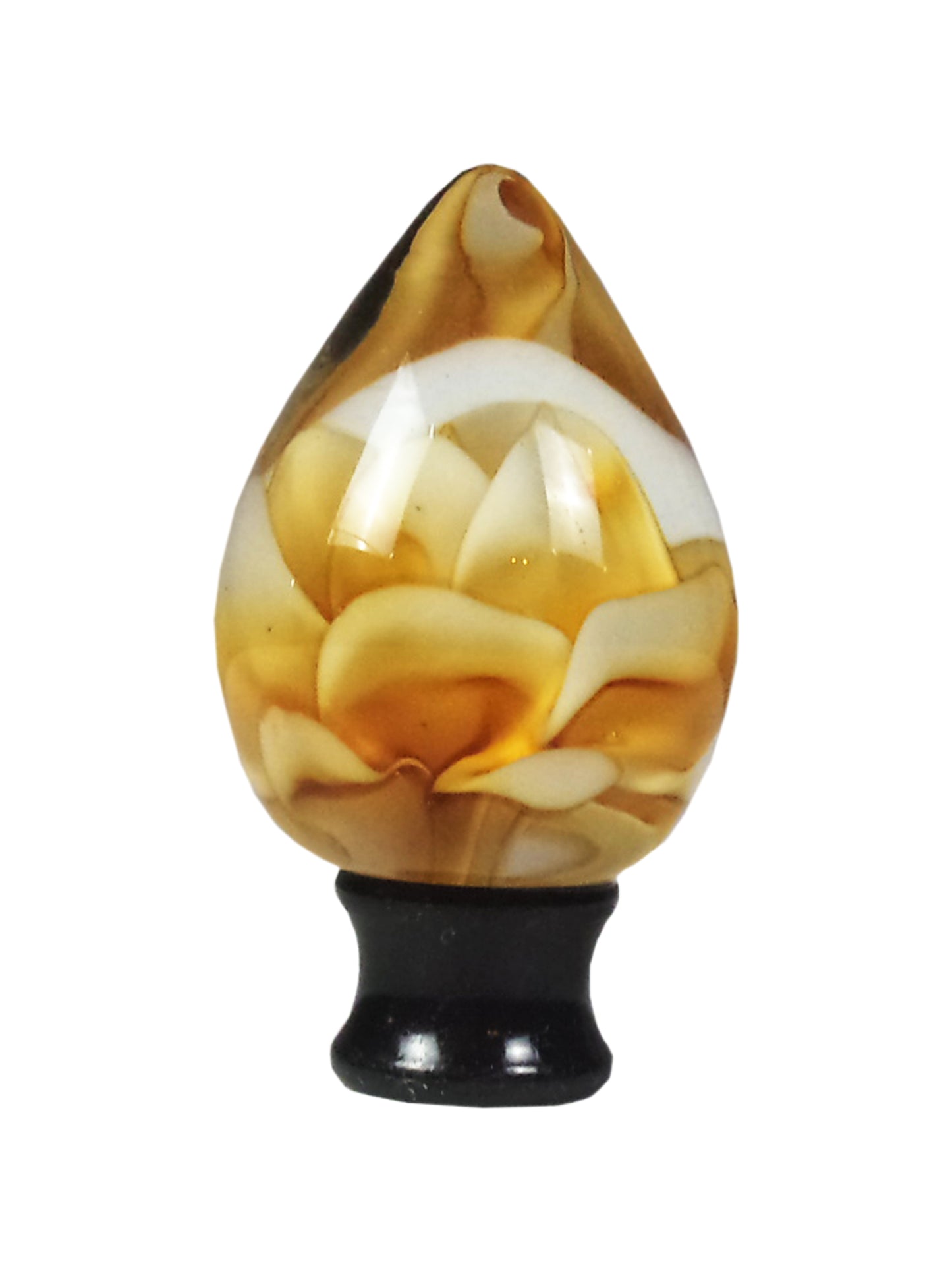 Fiore Yellow Hand Blown Art Glass Wall Decor - 14 Inch