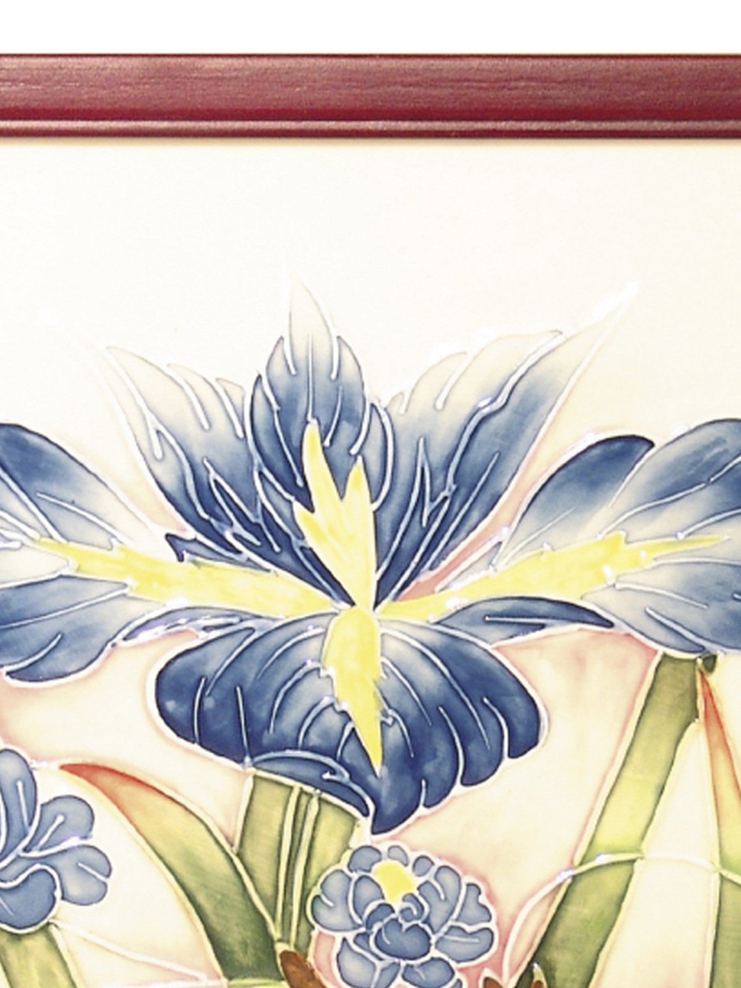 Iris 2-Piece Hand Painted Porcelain Wall Art / Suncatchers