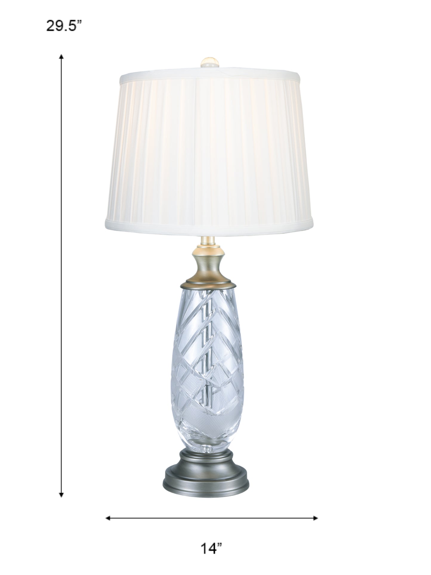 Lake Butler 24% Lead Crystal Table Lamp
