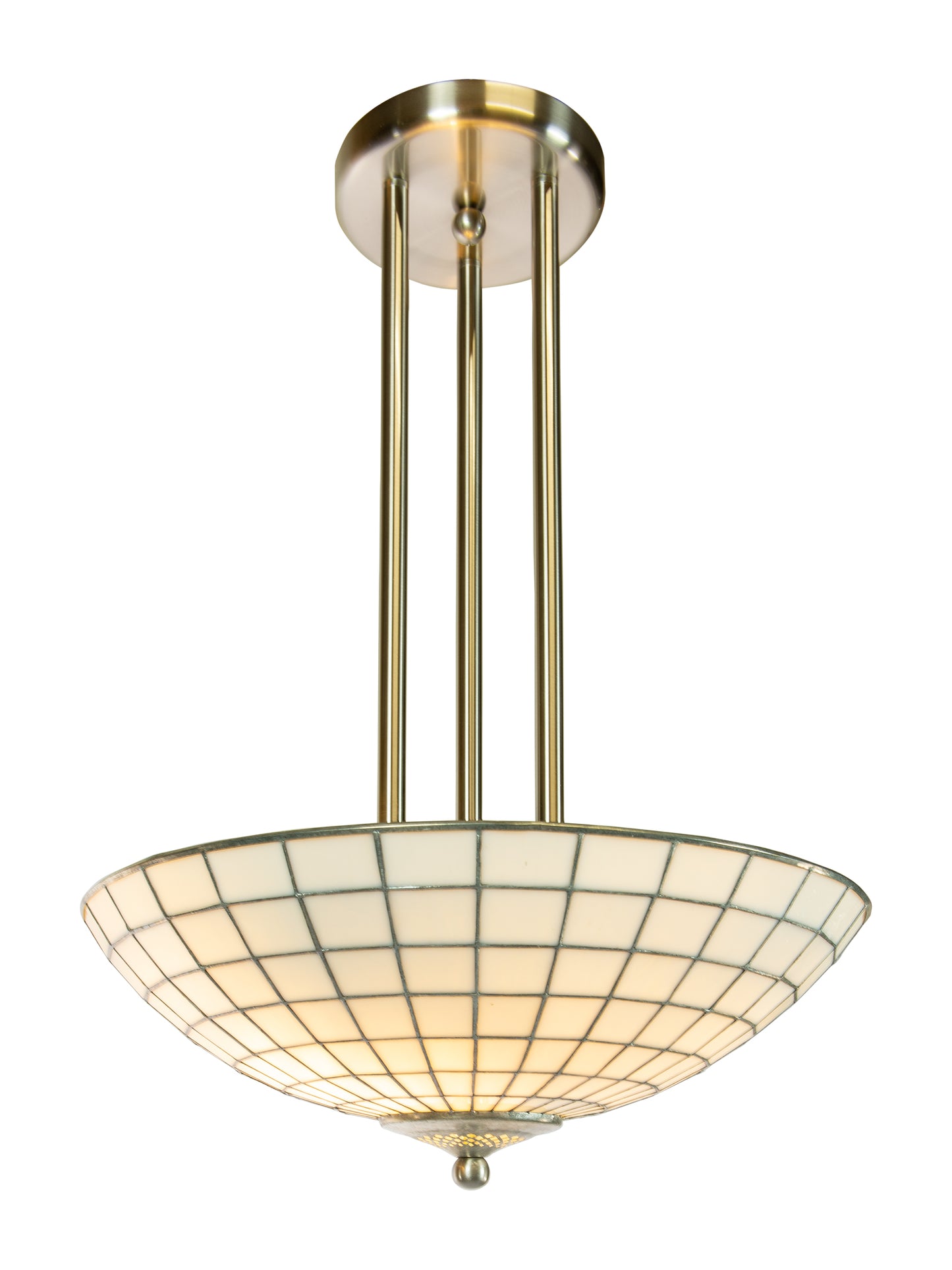 White Dome Tiffany Hanging Fixture