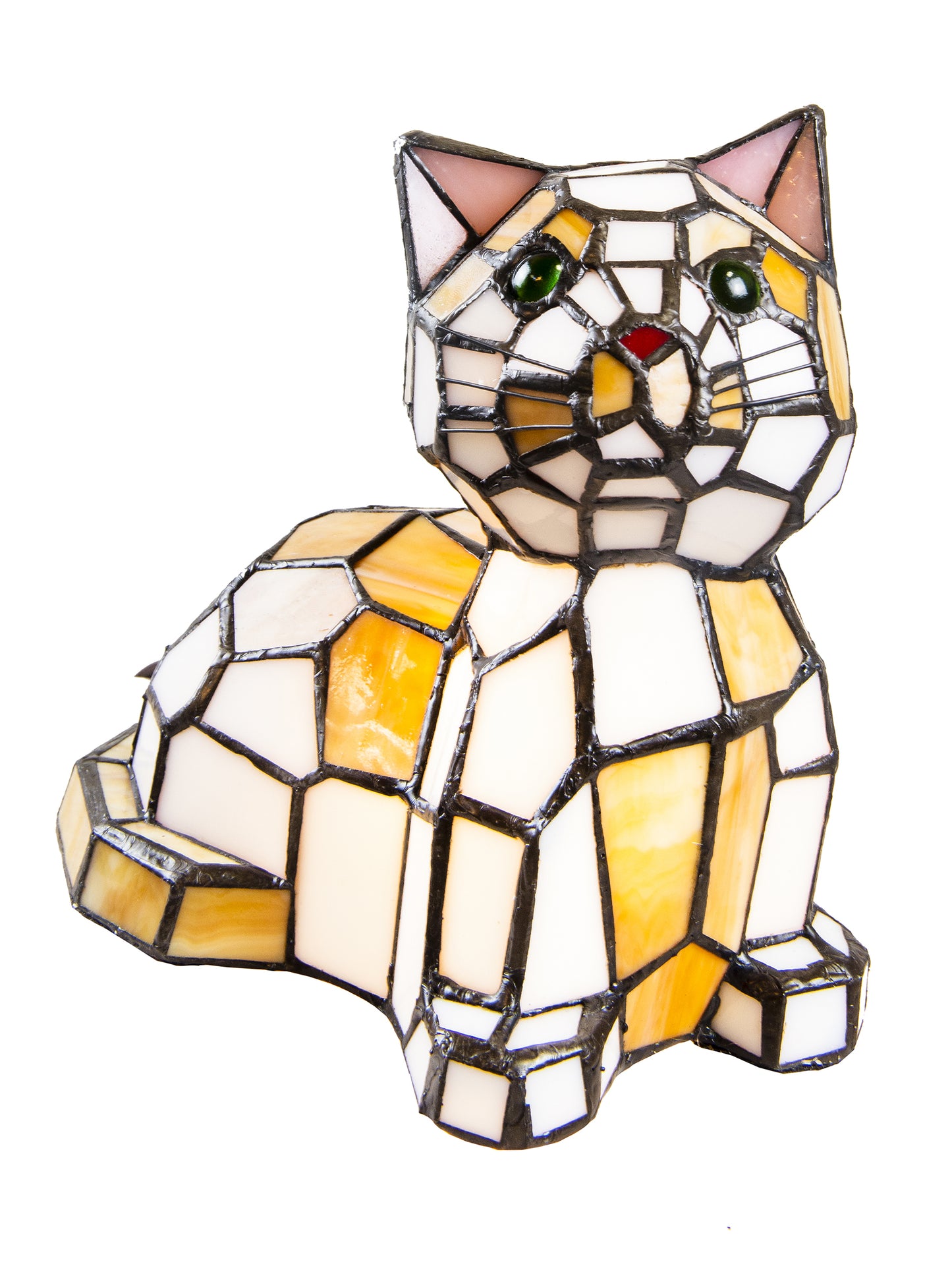 Tiger Cat Tiffany Accent Lamp