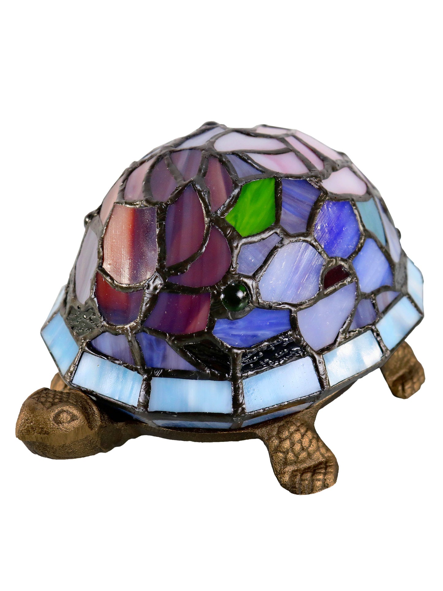 Toto Turtle Floral Tiffany Accent Lamp