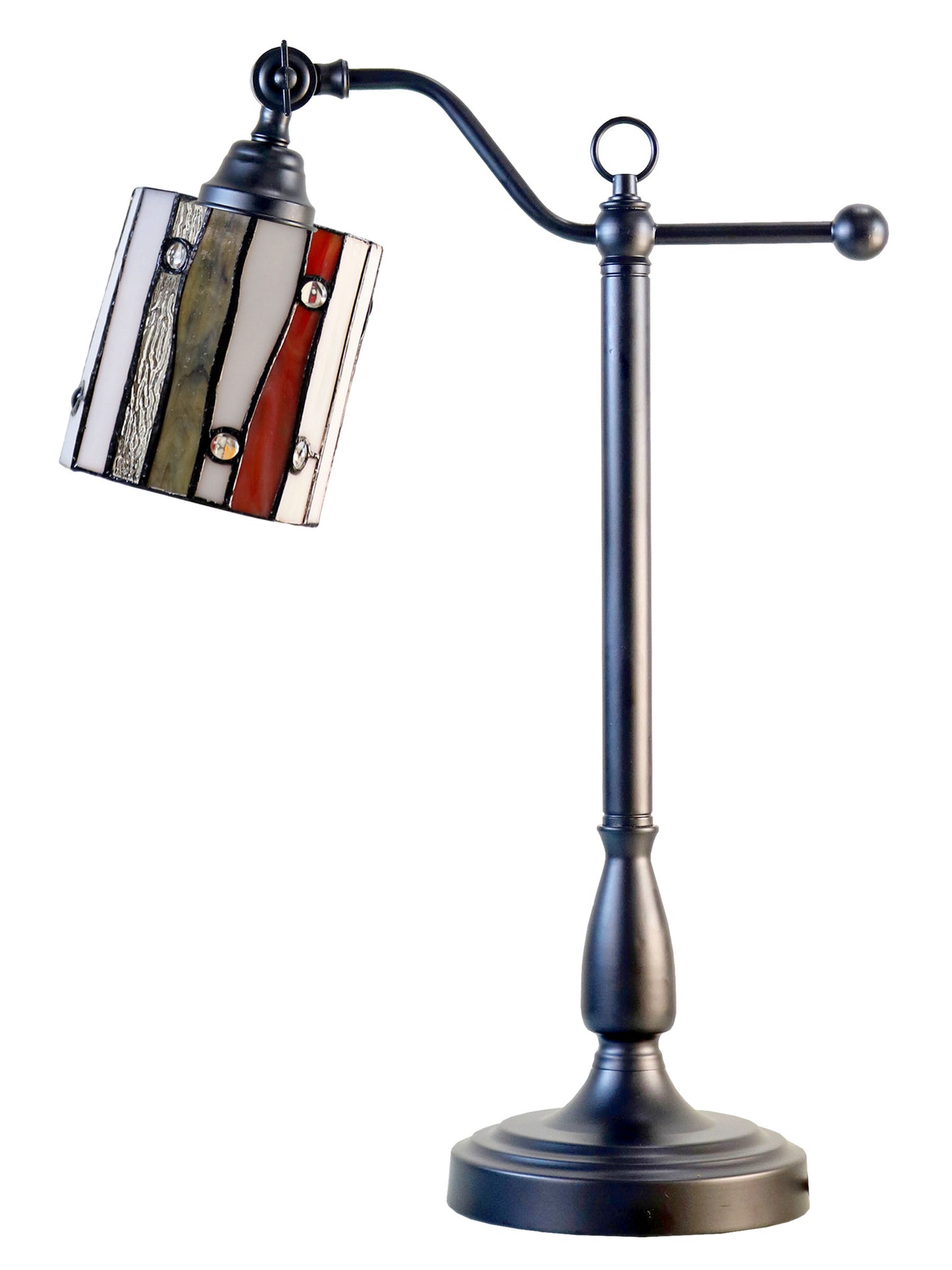 El Anza Tiffany Adjustable Shade Desk Lamp
