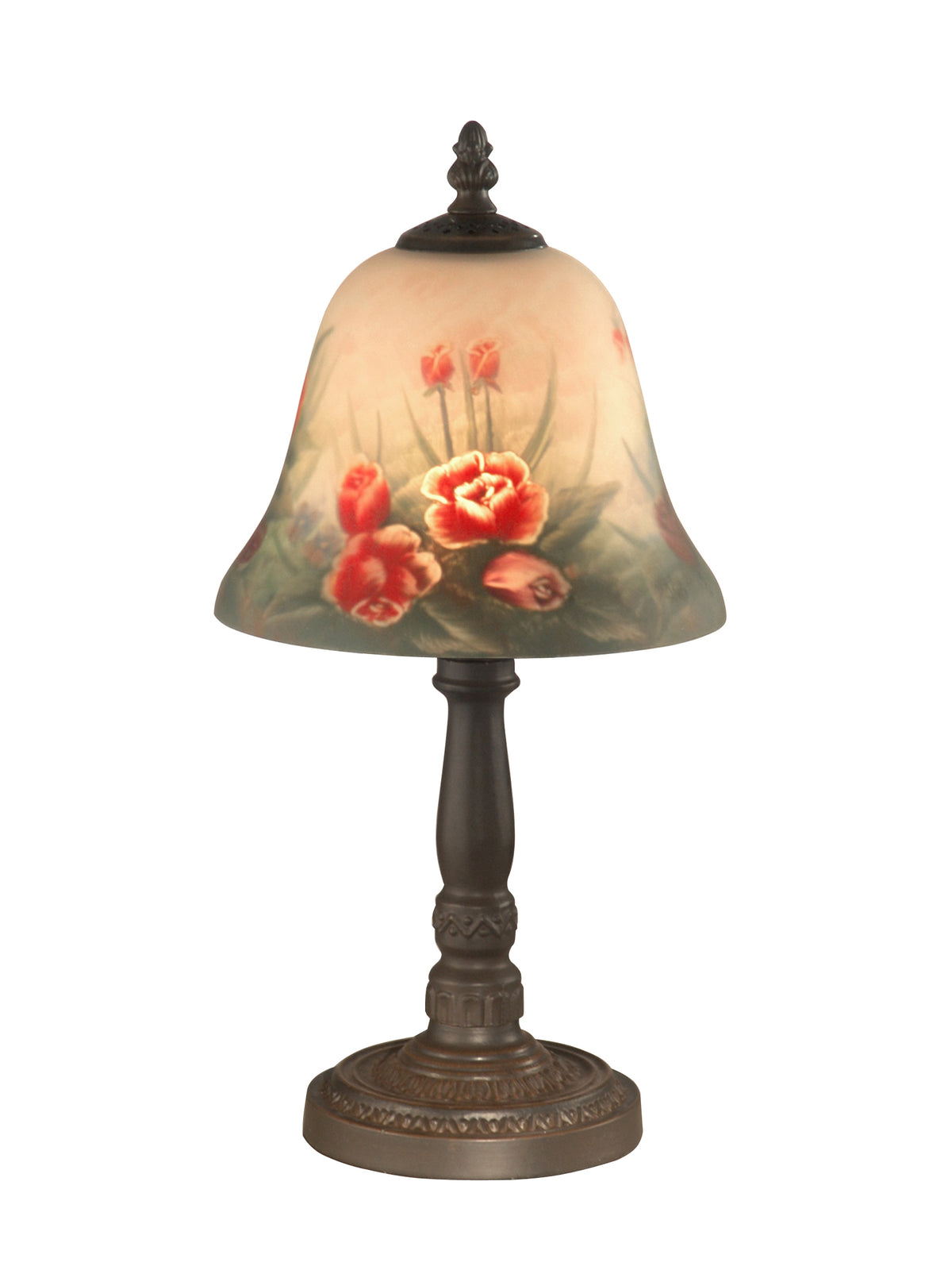 Rose Bell Hand Painted Accent Lamp