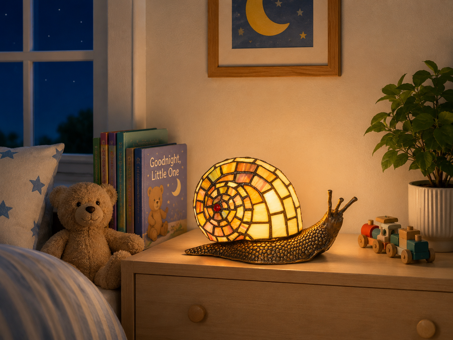 Snail Tiffany Accent Lamp