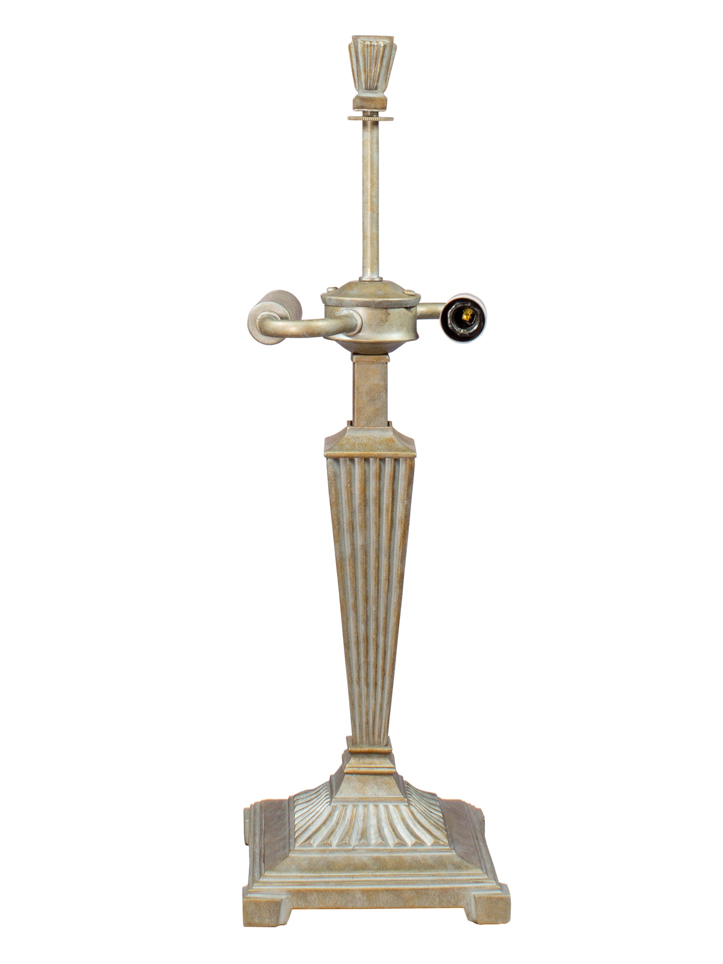 Premiere 25" Tall Antique Golden Silver Finish Metal Base