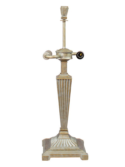 Premiere 25" Tall Antique Golden Silver Finish Metal Base