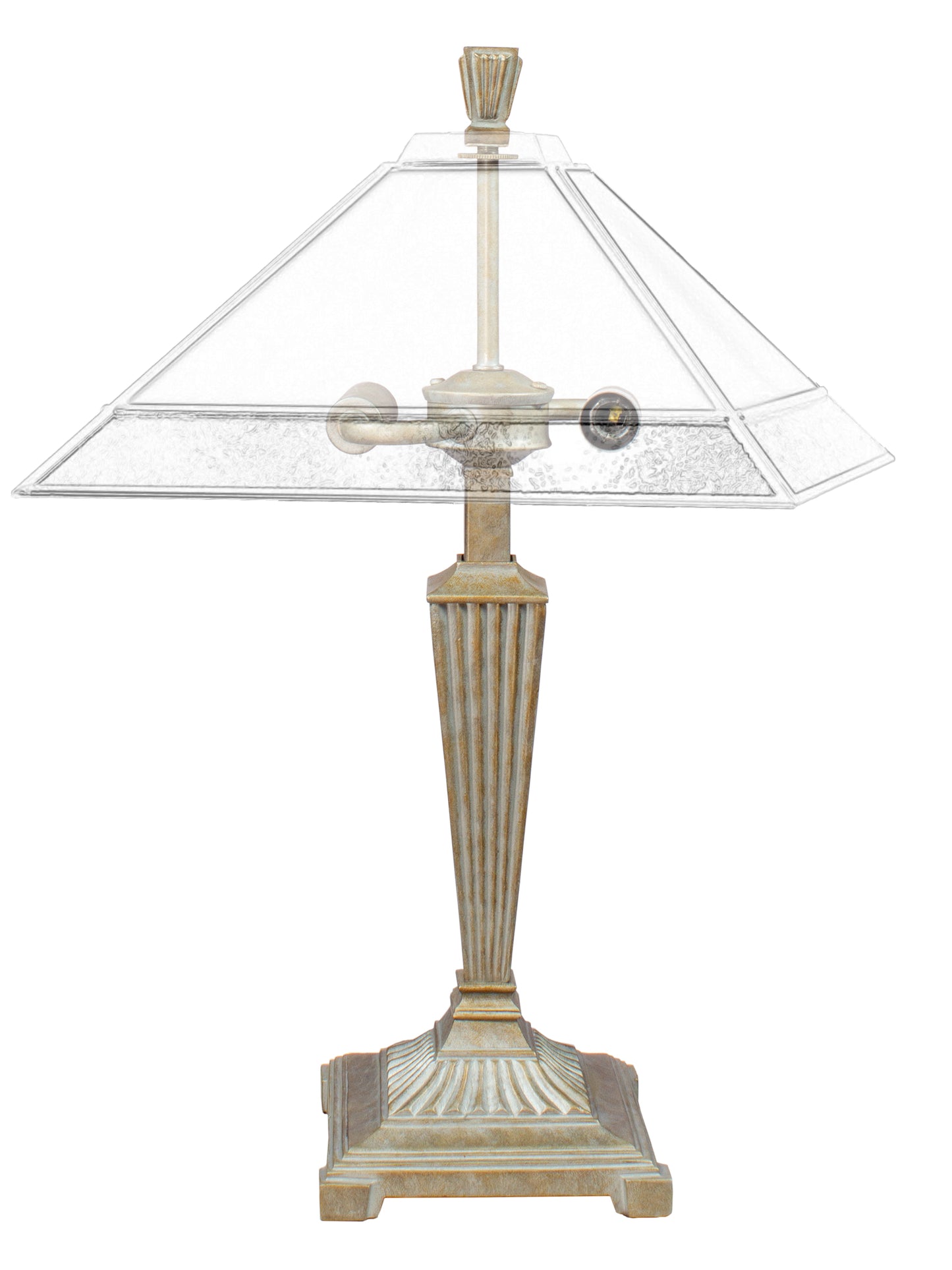 Premiere 25" Tall Antique Golden Silver Finish Metal Base