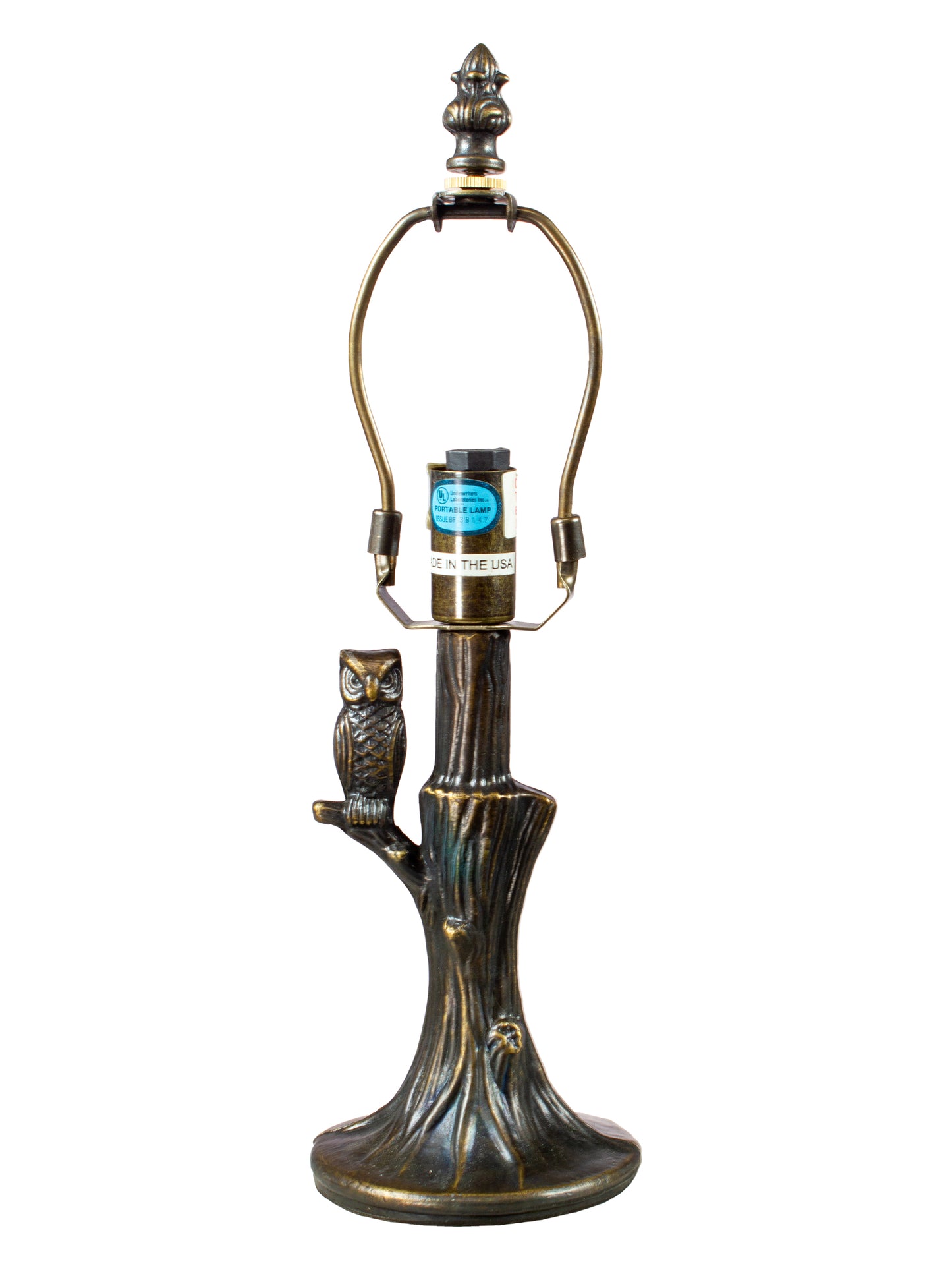 Owl 14.5" Tall Antique Bronze Finish Metal Base