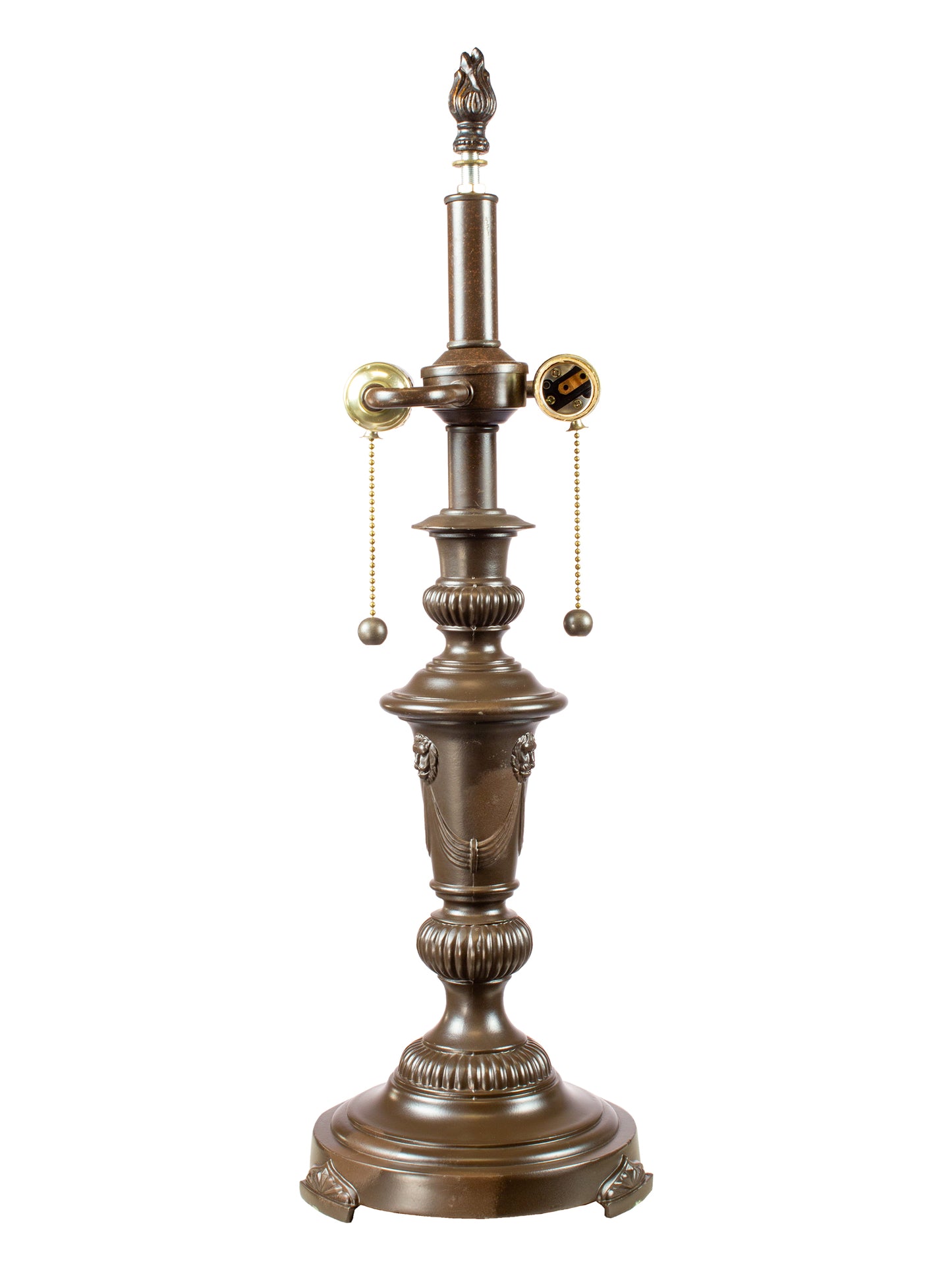 Lion 22" Tall Antique Bronze Finish Metal Base