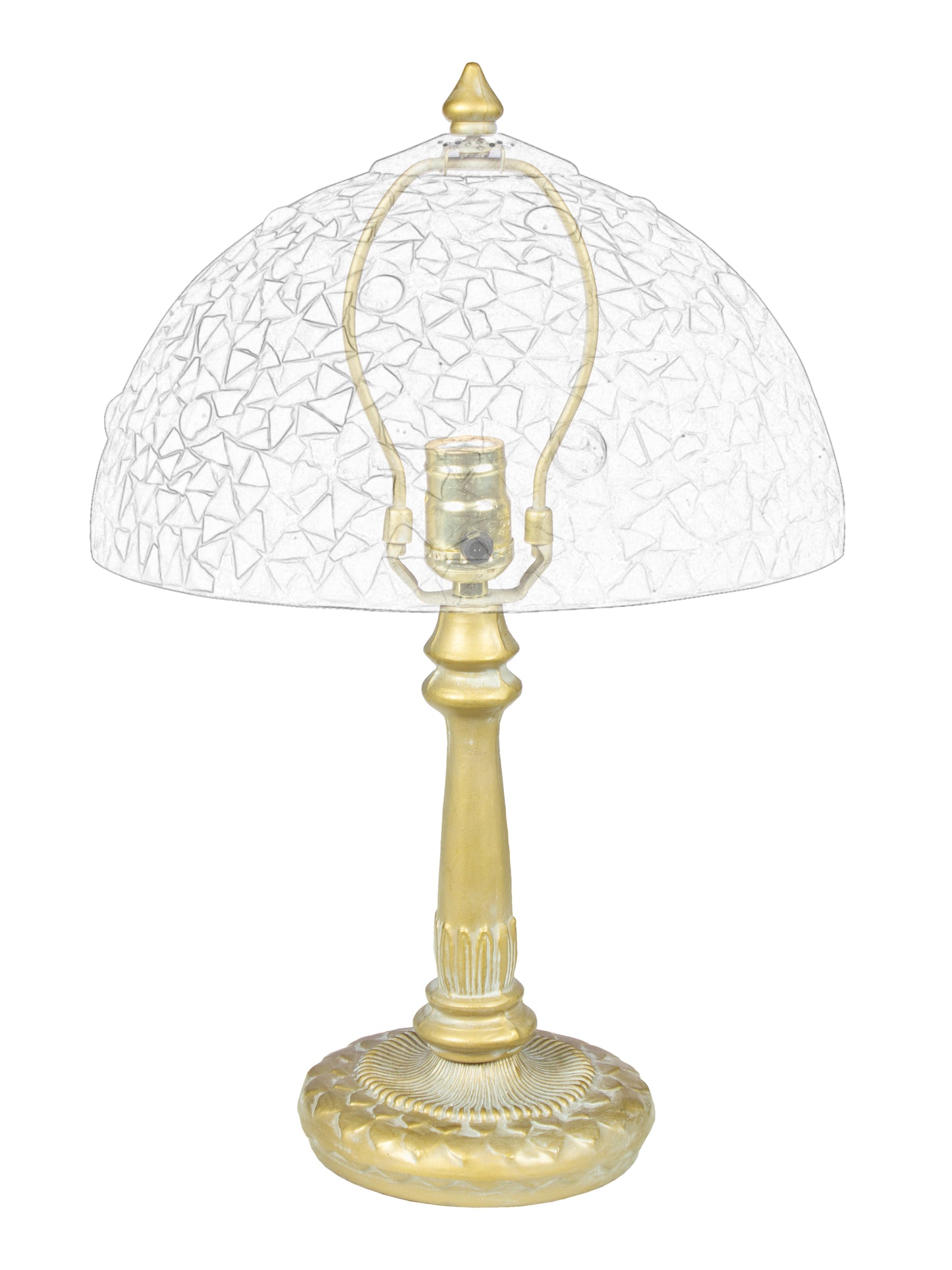 Luster 17" Tall Antique Gold Finish Metal Base