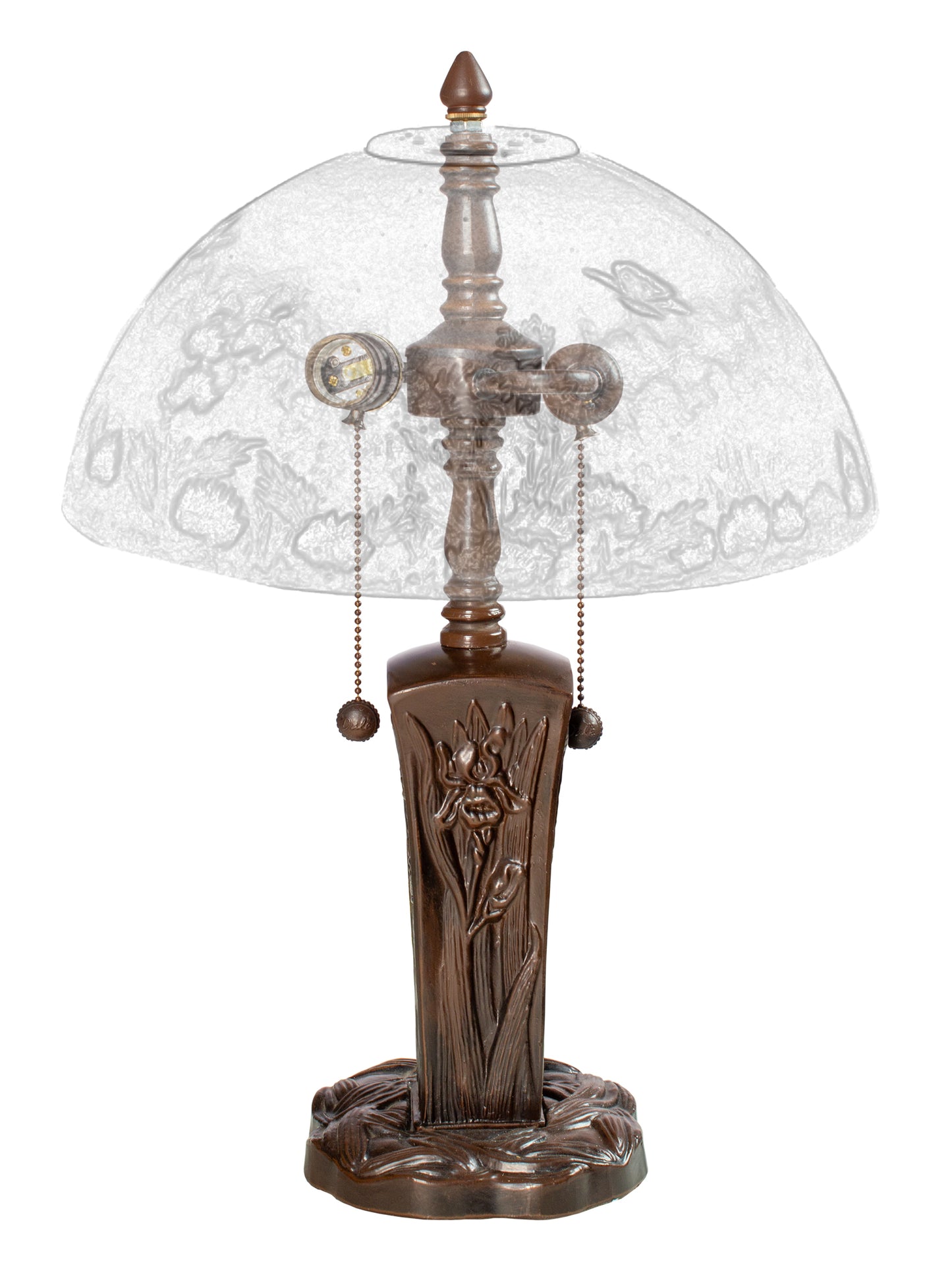 Iris 20" Tall Antique Bronze Finish Metal Base
