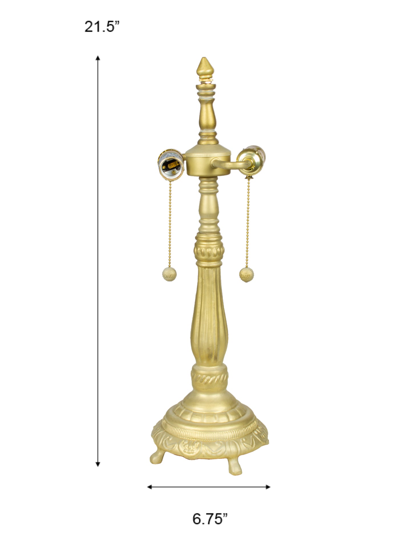 Perry Antique 21.5" Tall Gold Finish Metal Base