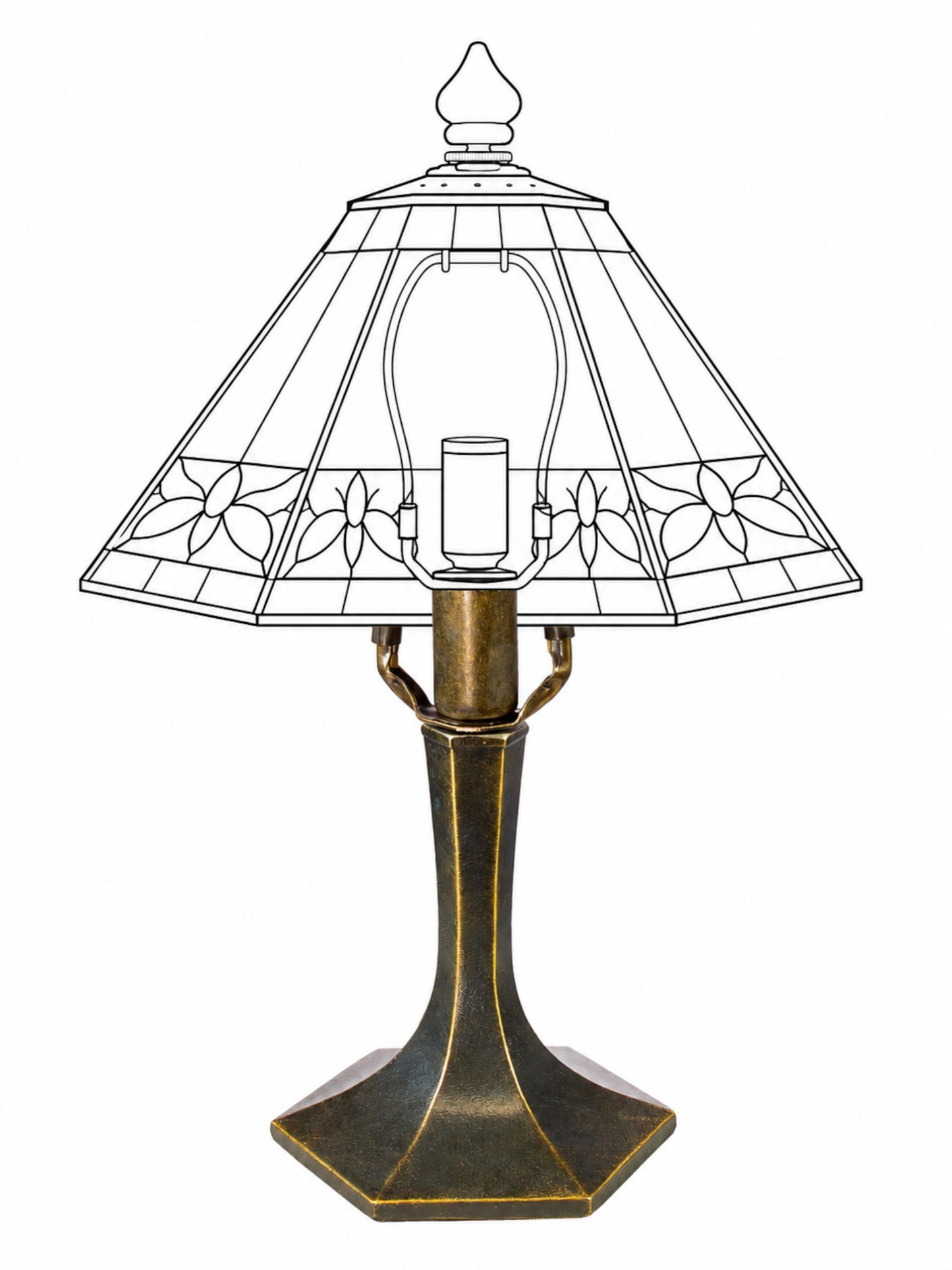 Morning Star Mission Tiffany Table Lamp