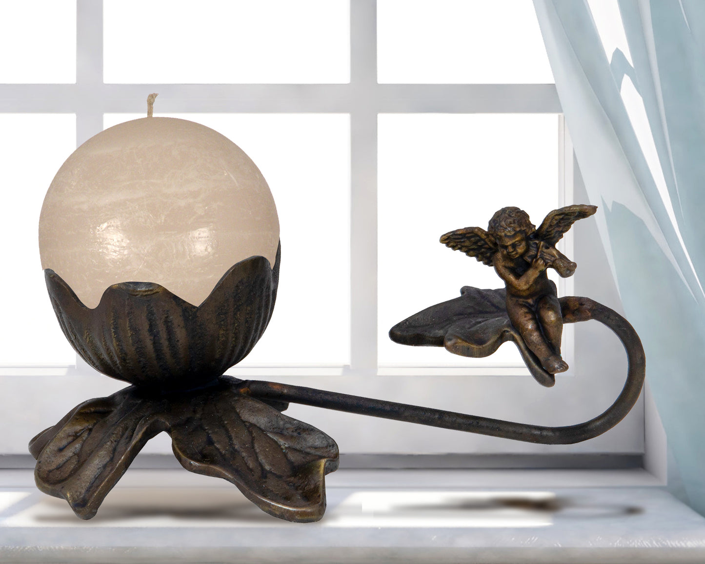 Angel Violin Metal Candle Holder Votive