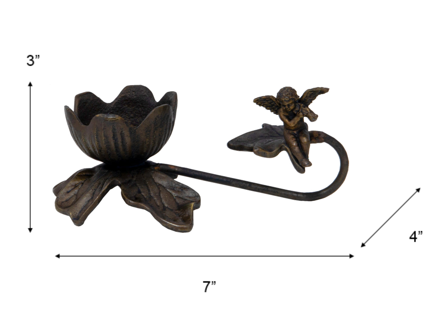 Angel Violin Metal Candle Holder Votive