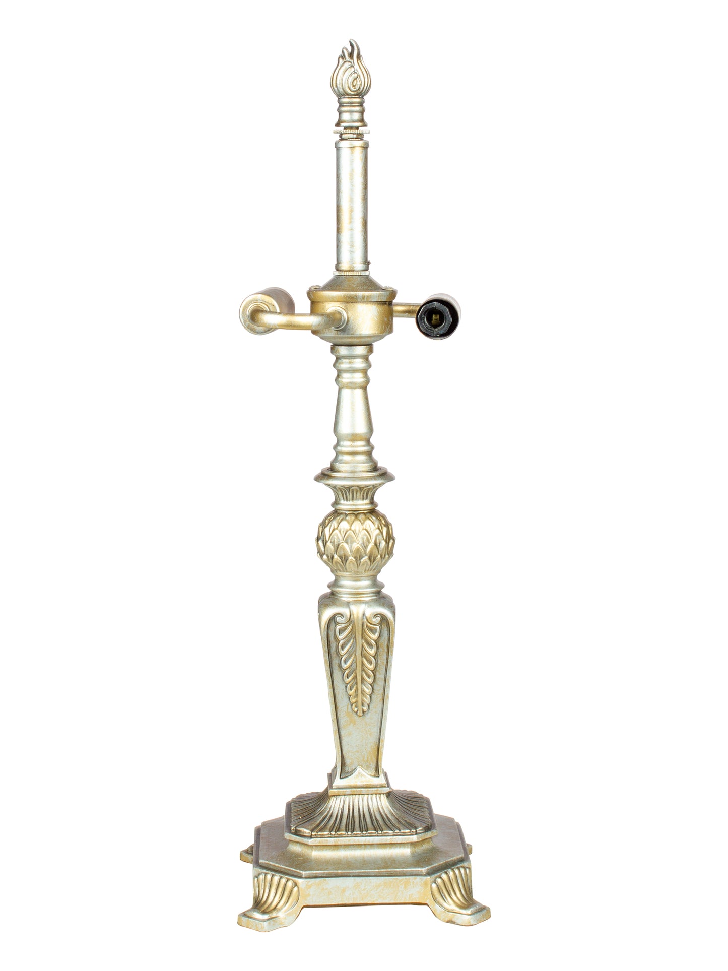 Footed Brighton 20.5" Tall Gold Silver Finish Metal Base