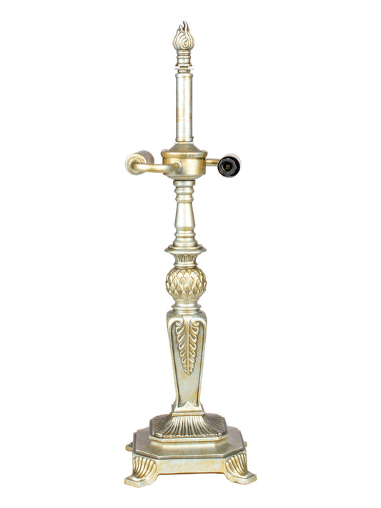 Footed Brighton 20.5" Tall Gold Silver Finish Metal Base