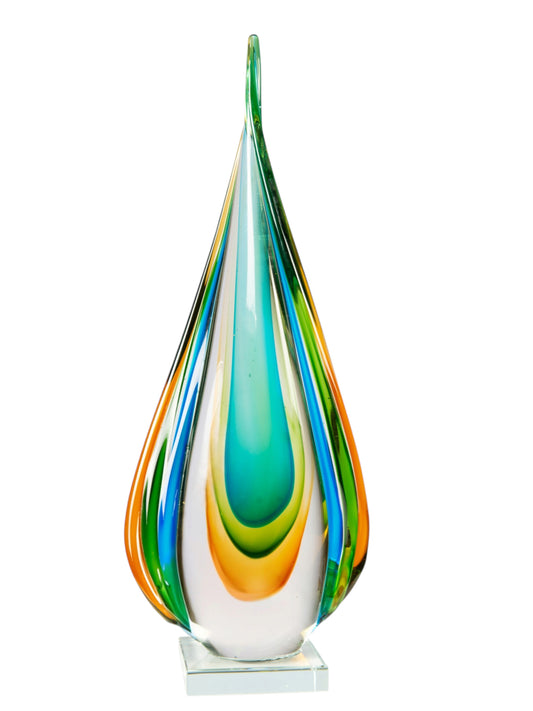 Dale Tiffany Coastal Flame 18" Tall Handcrafted Art Glass Sculpture