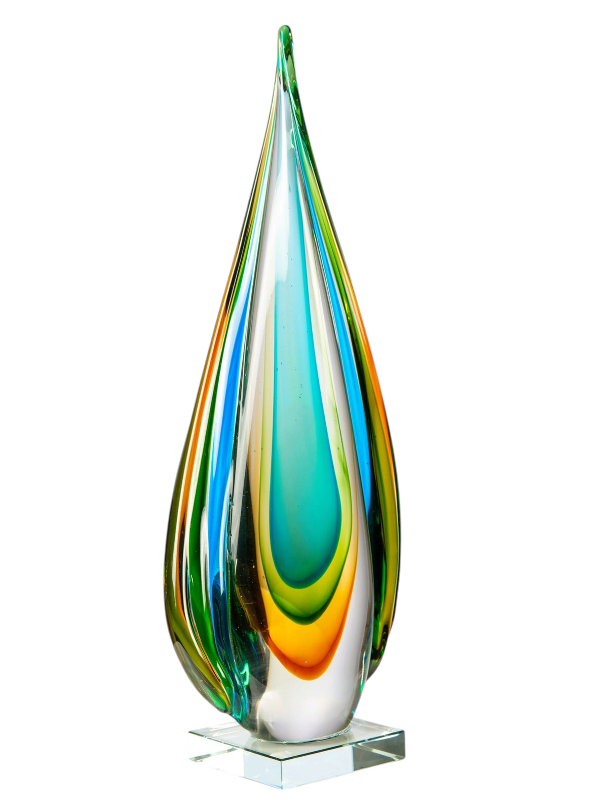 Dale Tiffany Coastal Flame 18" Tall Handcrafted Art Glass Sculpture