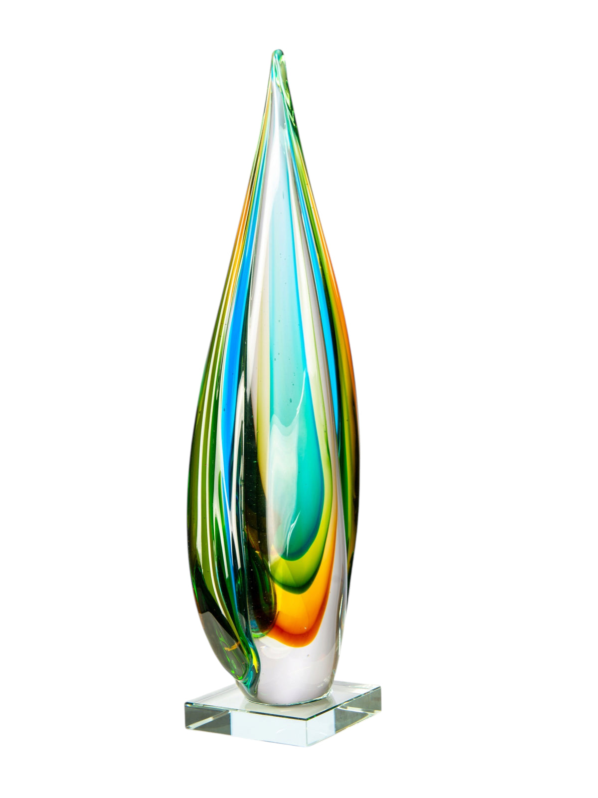 Dale Tiffany Coastal Flame 18" Tall Handcrafted Art Glass Sculpture