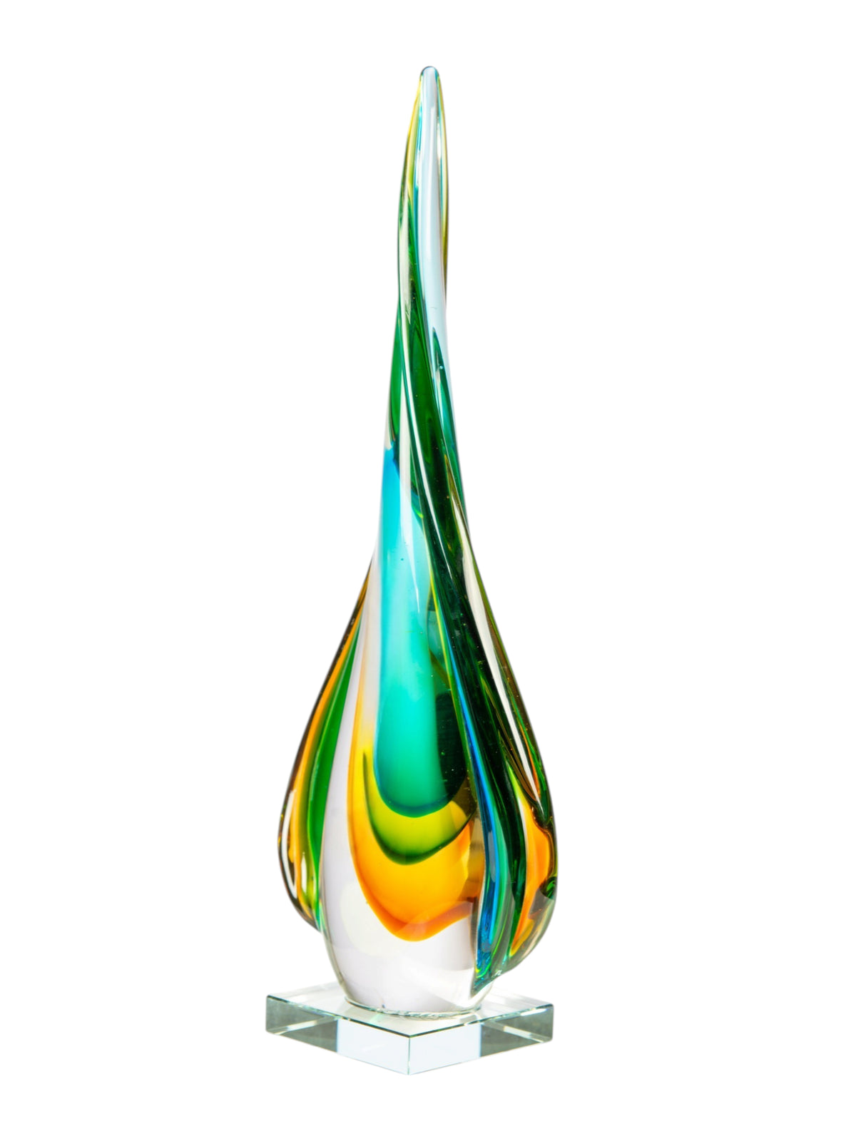 Dale Tiffany Coastal Flame 18" Tall Handcrafted Art Glass Sculpture