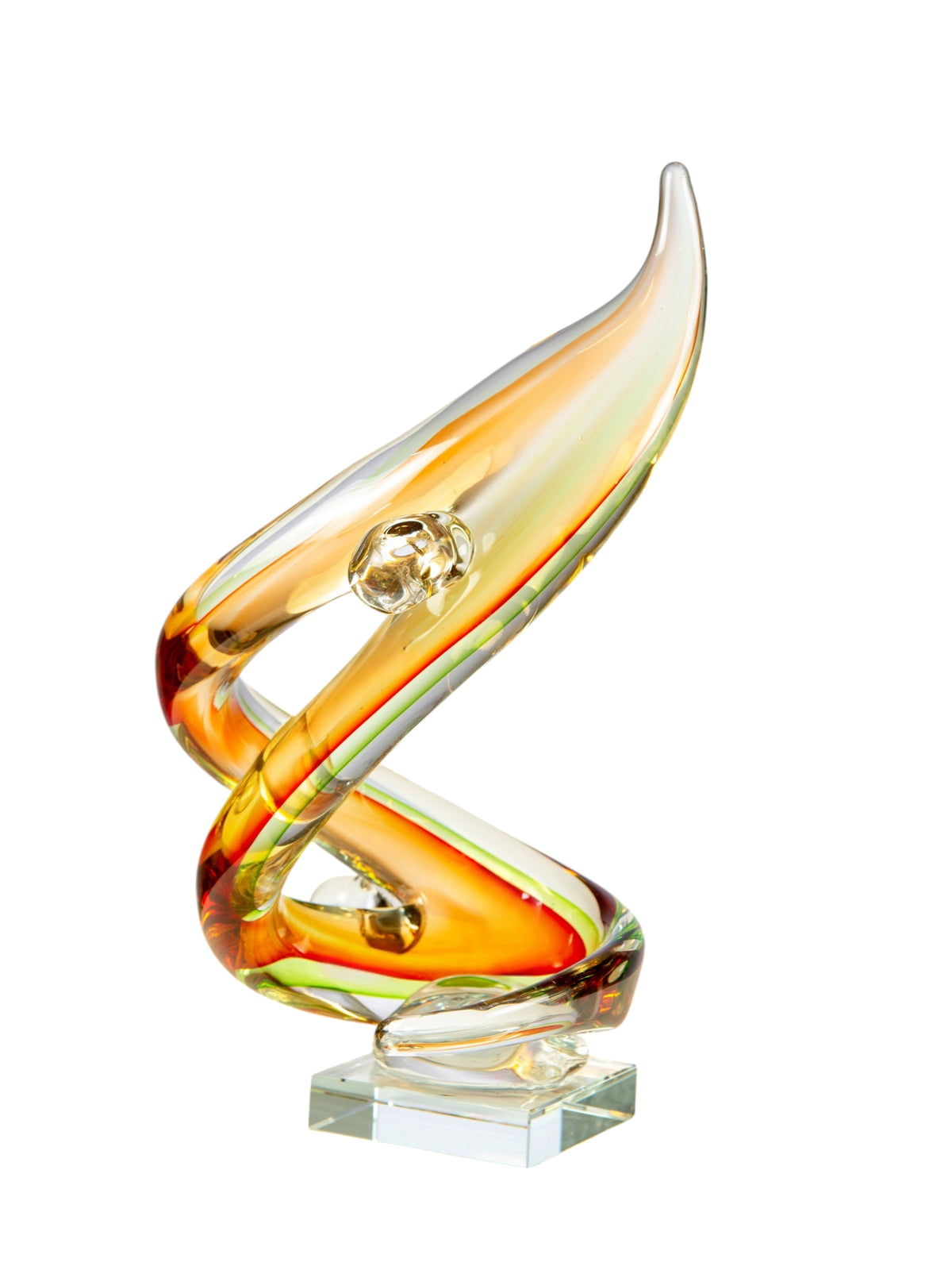 Dale Tiffany Golden Sail 12.5" Tall Handcrafted Art Glass Sculpture