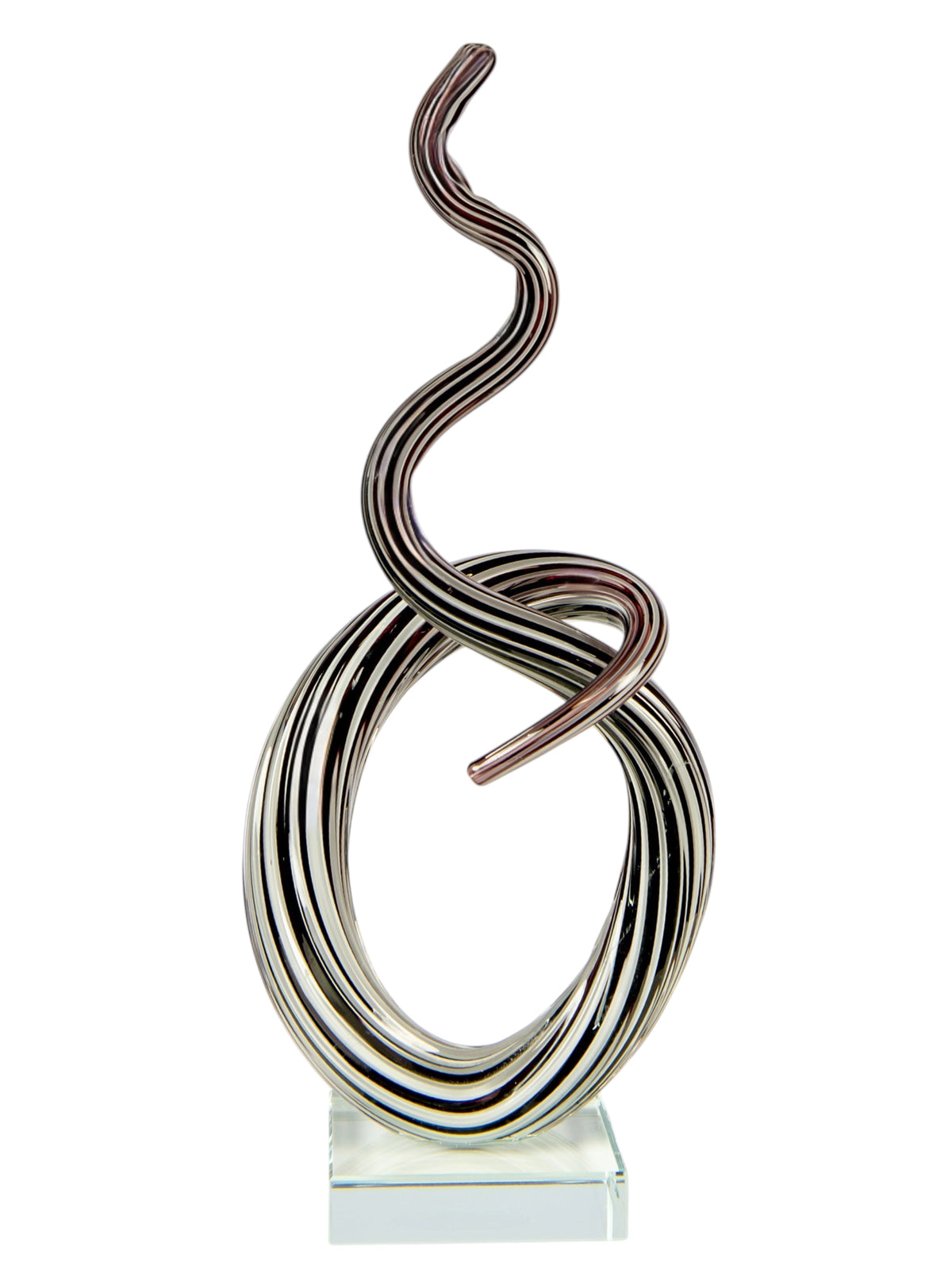 Dale Tiffany Midnight Ribbon 12.5" Tall Handcrafted Art Glass Sculpture