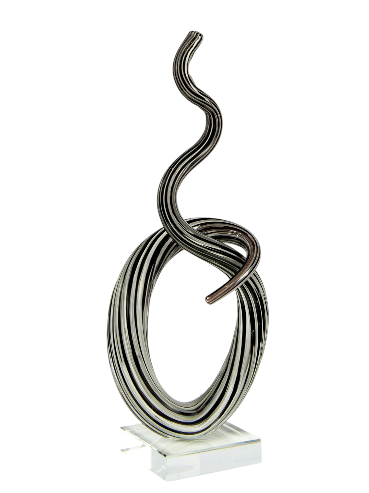 Dale Tiffany Midnight Ribbon 12.5" Tall Handcrafted Art Glass Sculpture