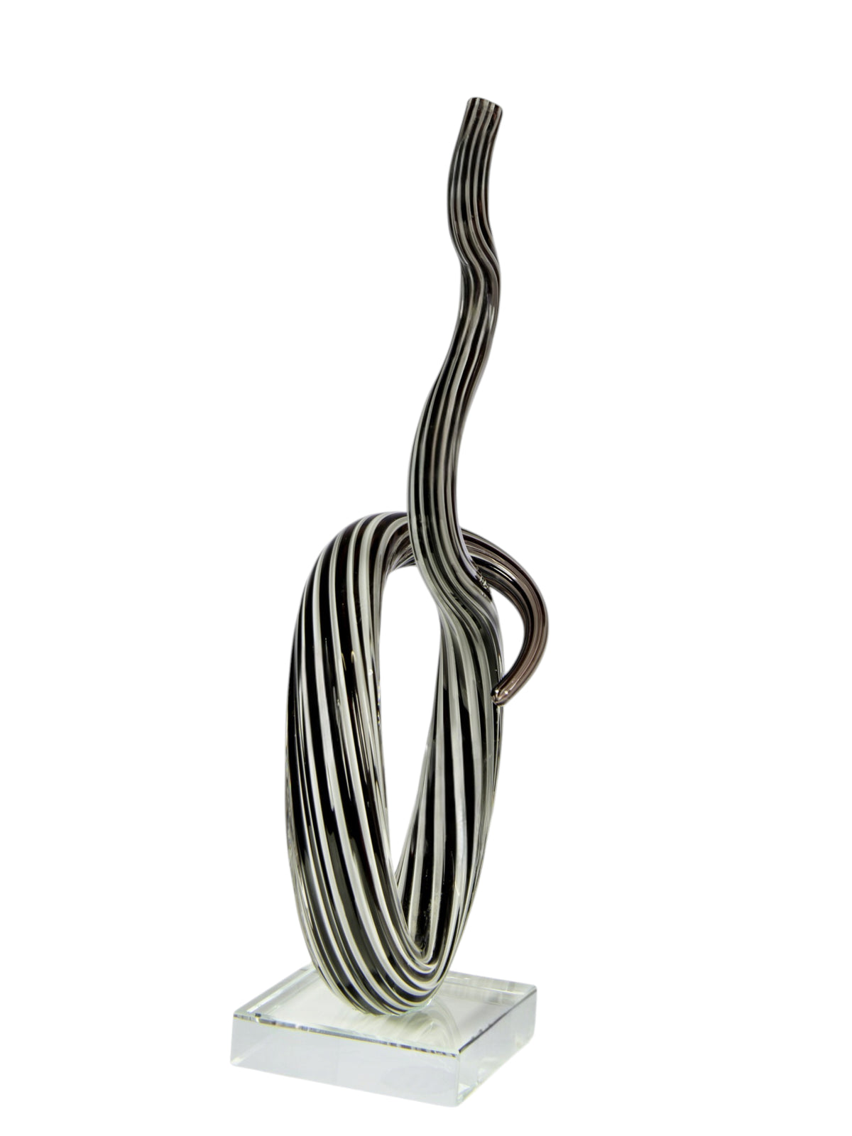 Dale Tiffany Midnight Ribbon 12.5" Tall Handcrafted Art Glass Sculpture