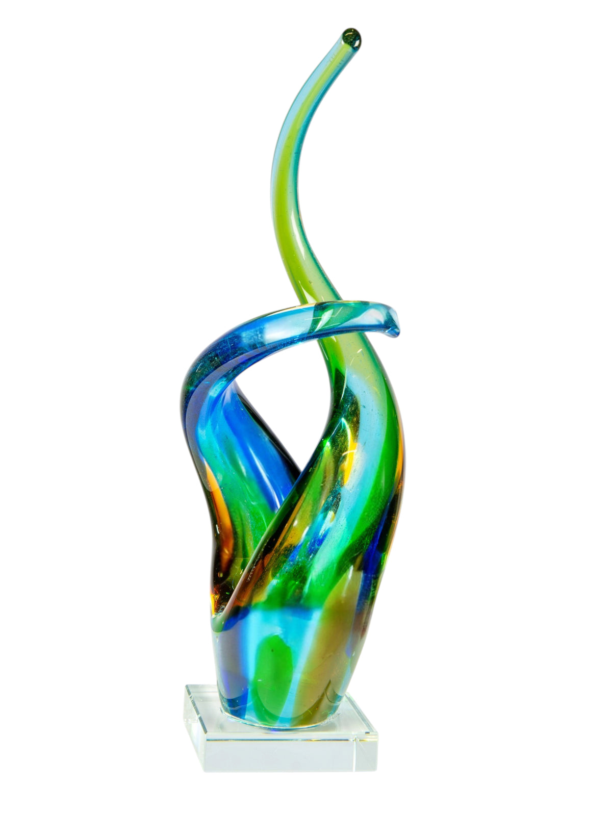 Dale Tiffany Ocean Dance 13.5" Tall Handcrafted Art Glass Sculpture