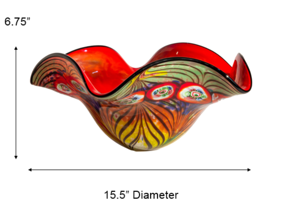 Albie Hand Blown Art Glass Bowl