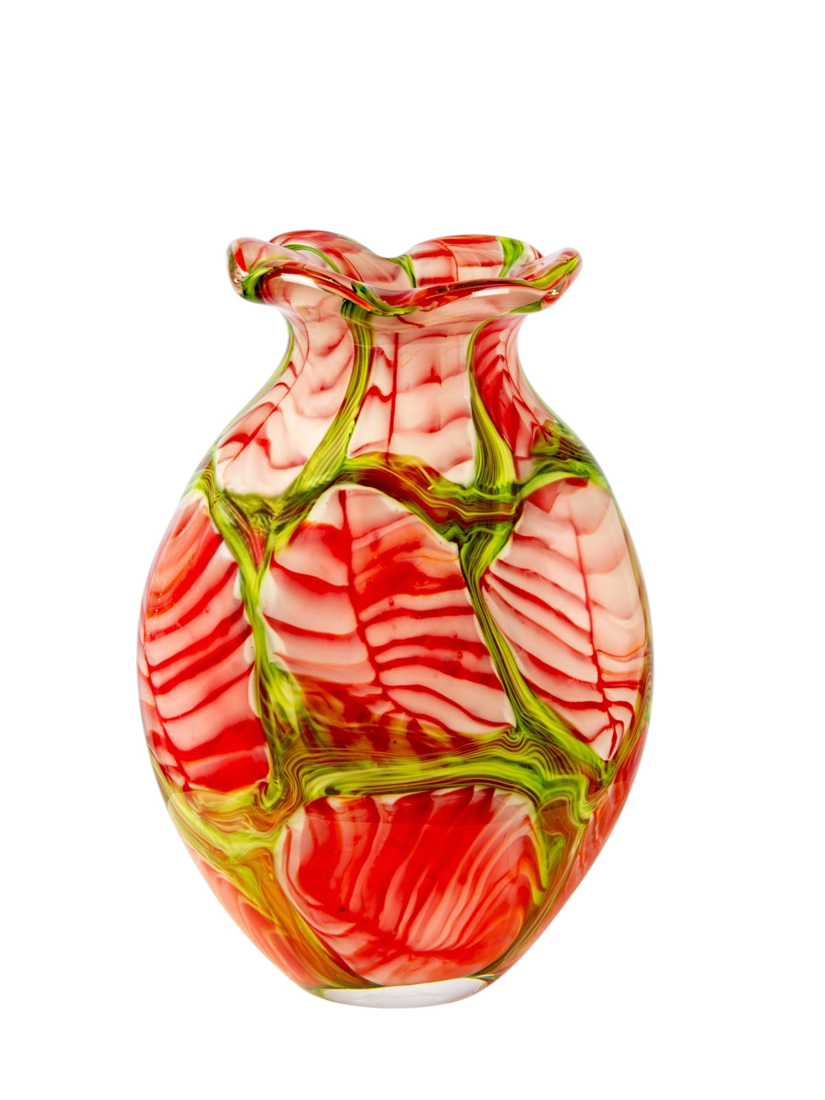 Dale Tiffany Blushing Meadow 13" Tall Handcrafted Art Glass Vase