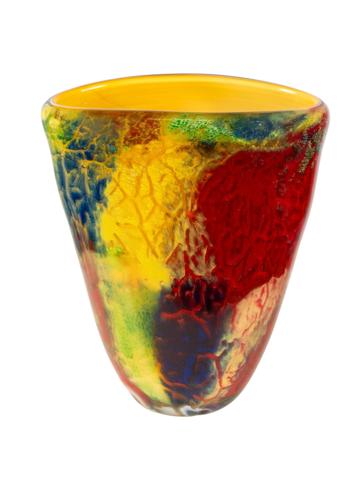 Dale Tiffany Carnival Glow 7.5" Tall Handcrafted Art Glass Vase