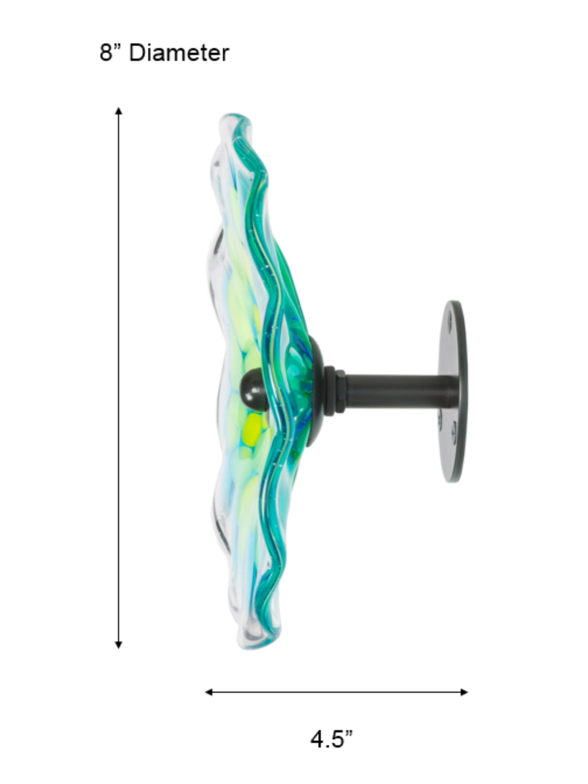 Sprito Hand Blown Art Glass Wall Decor - 8D