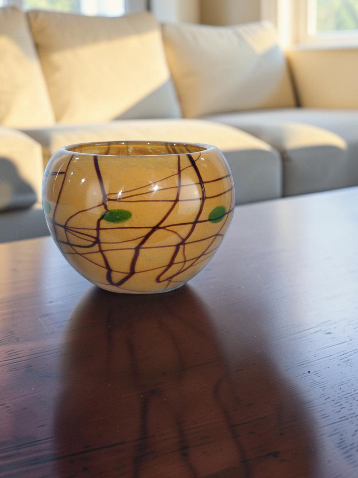 San Luis Hand Blown Art Glass Bowl